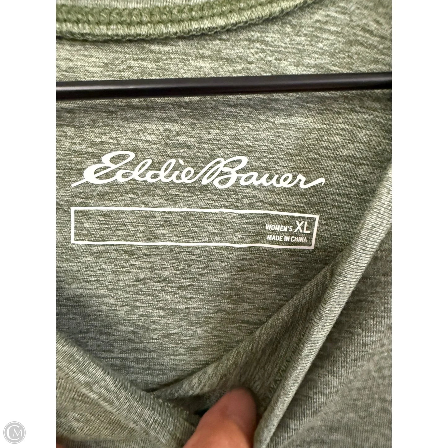 Athletic Top Short Sleeve By Eddie Bauer In Green, Size: Xl