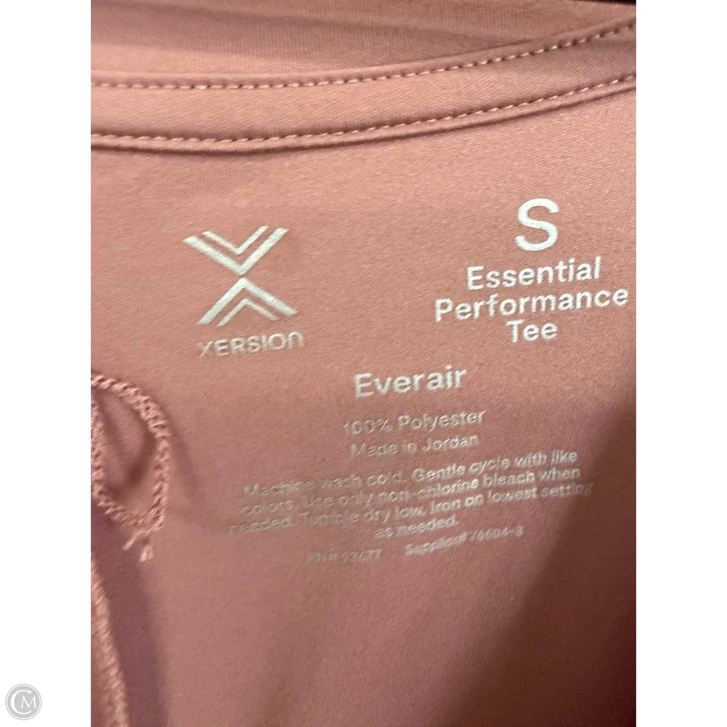 Athletic Top Short Sleeve By Xersion In Pink, Size: S