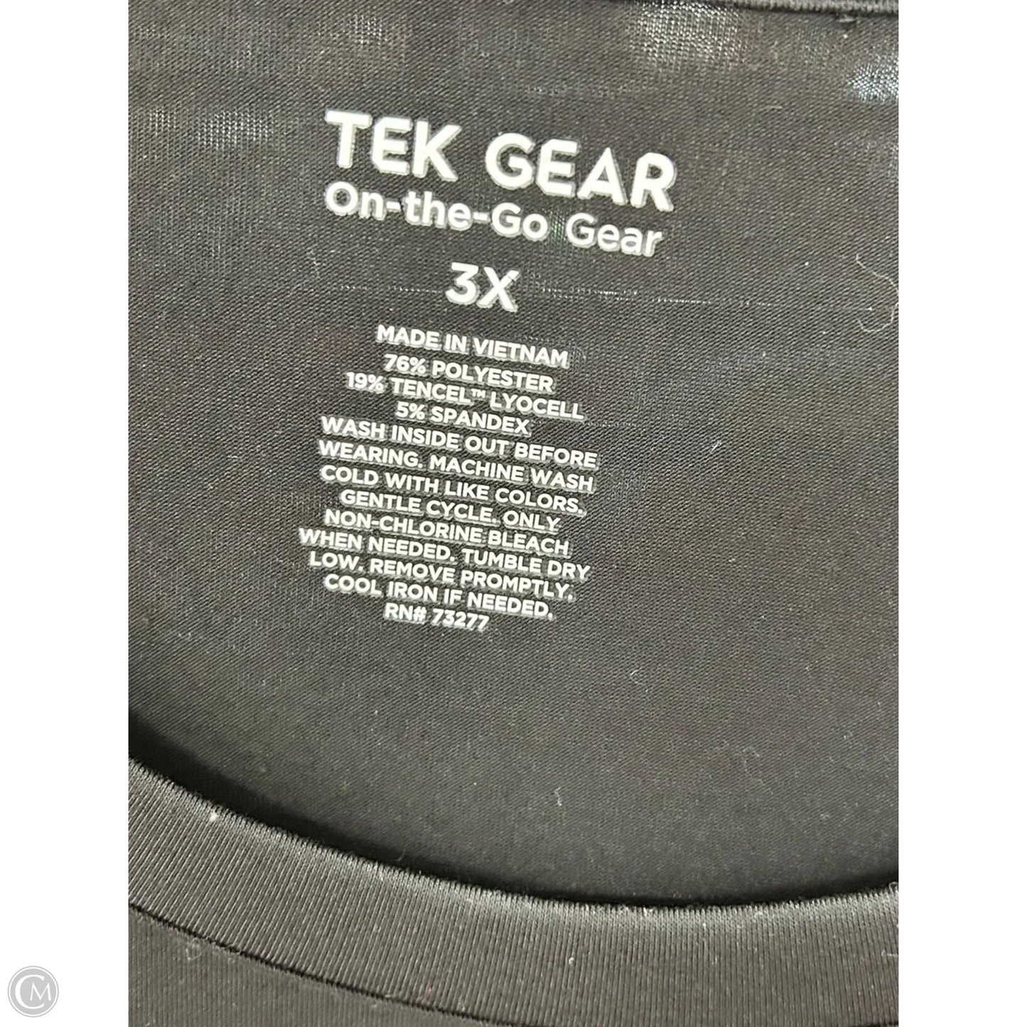 Athletic Top Long Sleeve Crewneck By Tek Gear In Black, Size: 3x