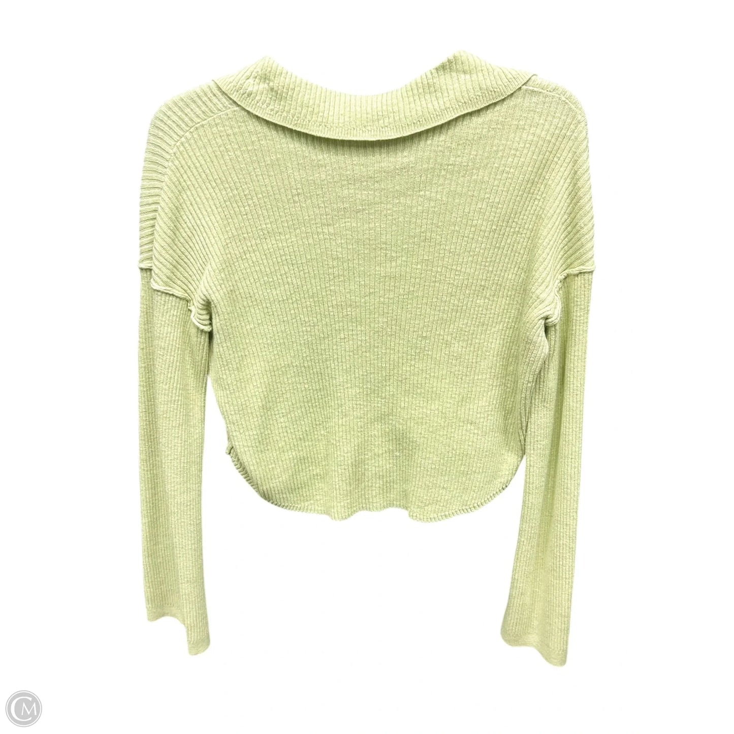 Blouse Long Sleeve By Free People In Green, Size: S