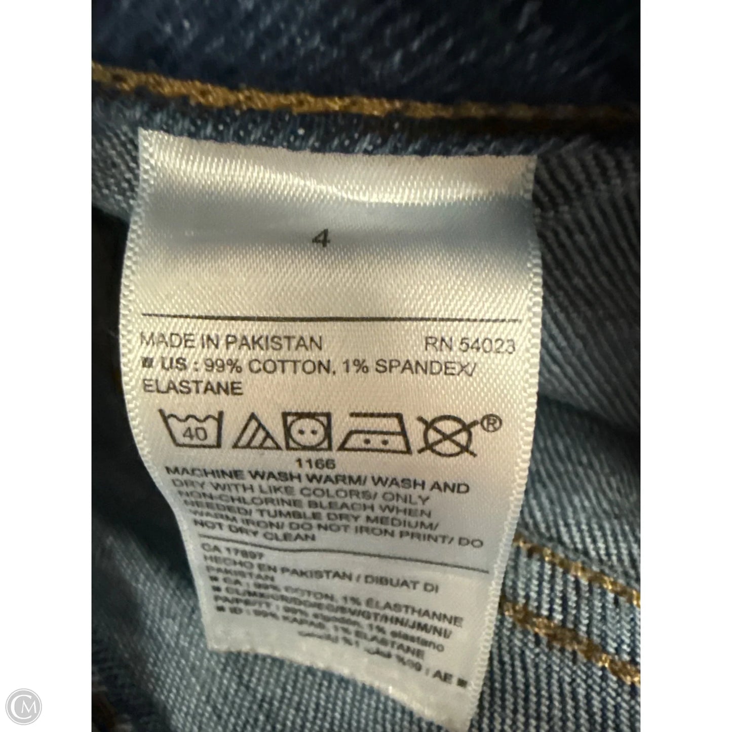 Jeans Straight By Old Navy In Blue Denim, Size: 4