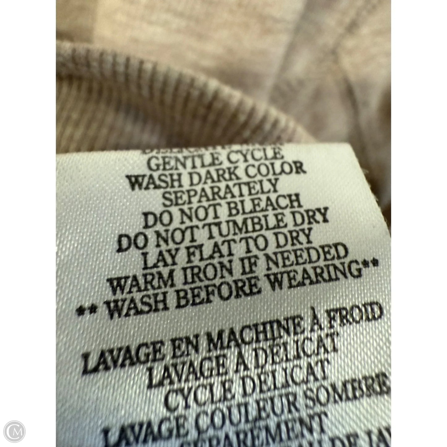 Top Long Sleeve By Z Supply In Beige, Size: L