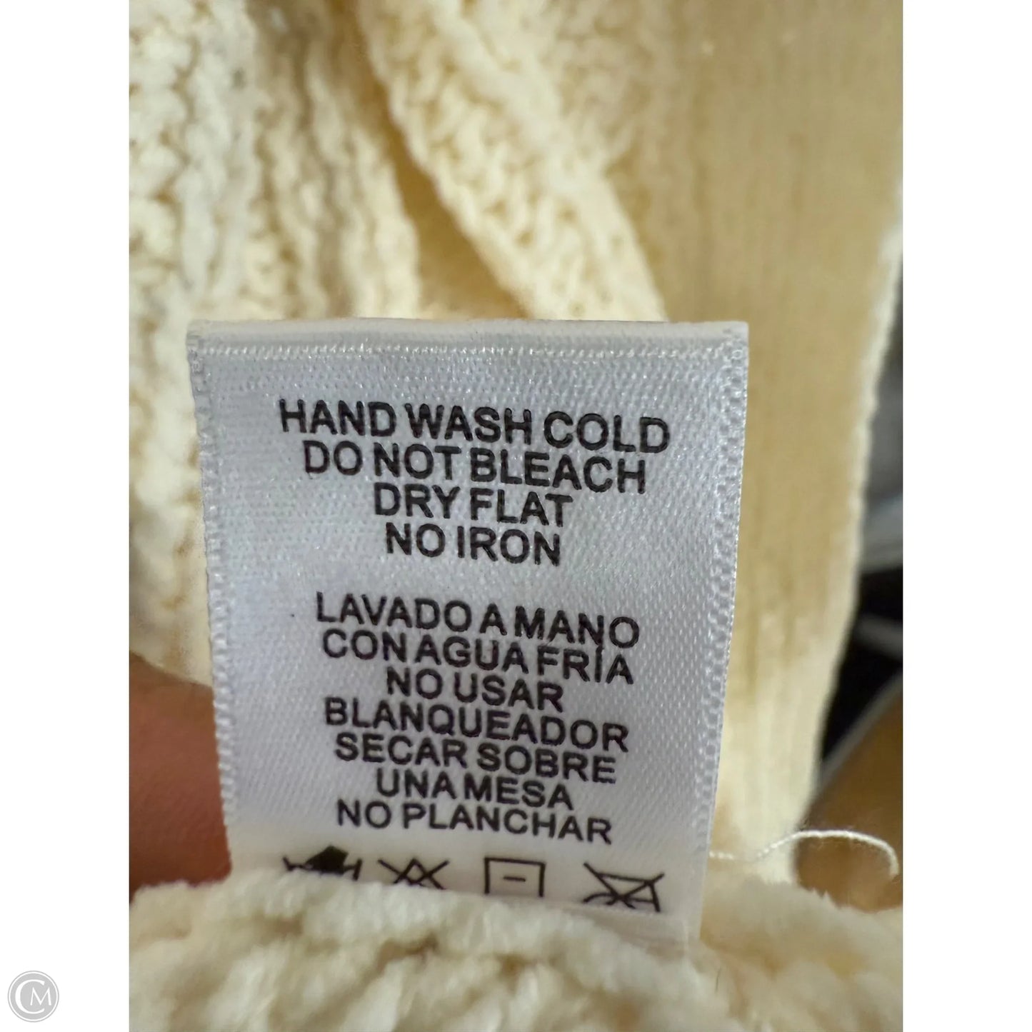 Sweater Cardigan By Love Tree In Ivory, Size: L