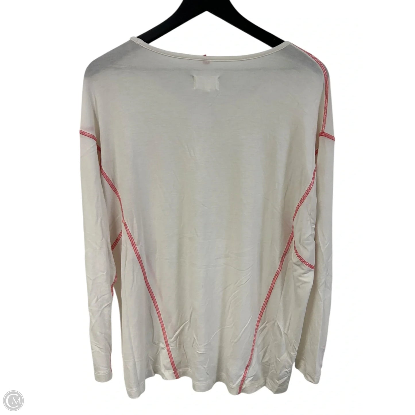 Top Long Sleeve Basic By Lou And Grey In Orange & White, Size: M