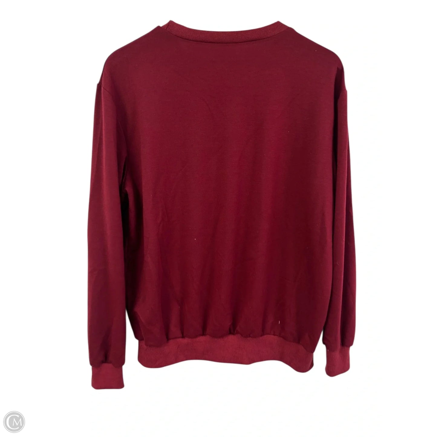 Top Long Sleeve By Cmf In Red, Size: L