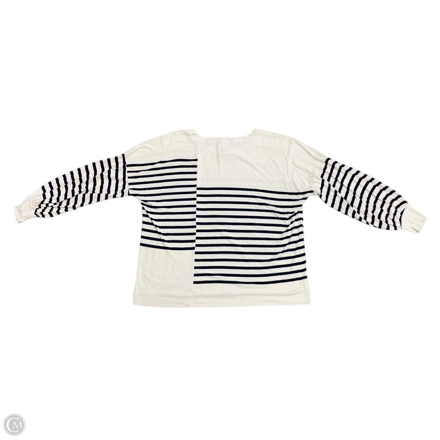 Top Long Sleeve By Cabi In Black & Tan, Size: M
