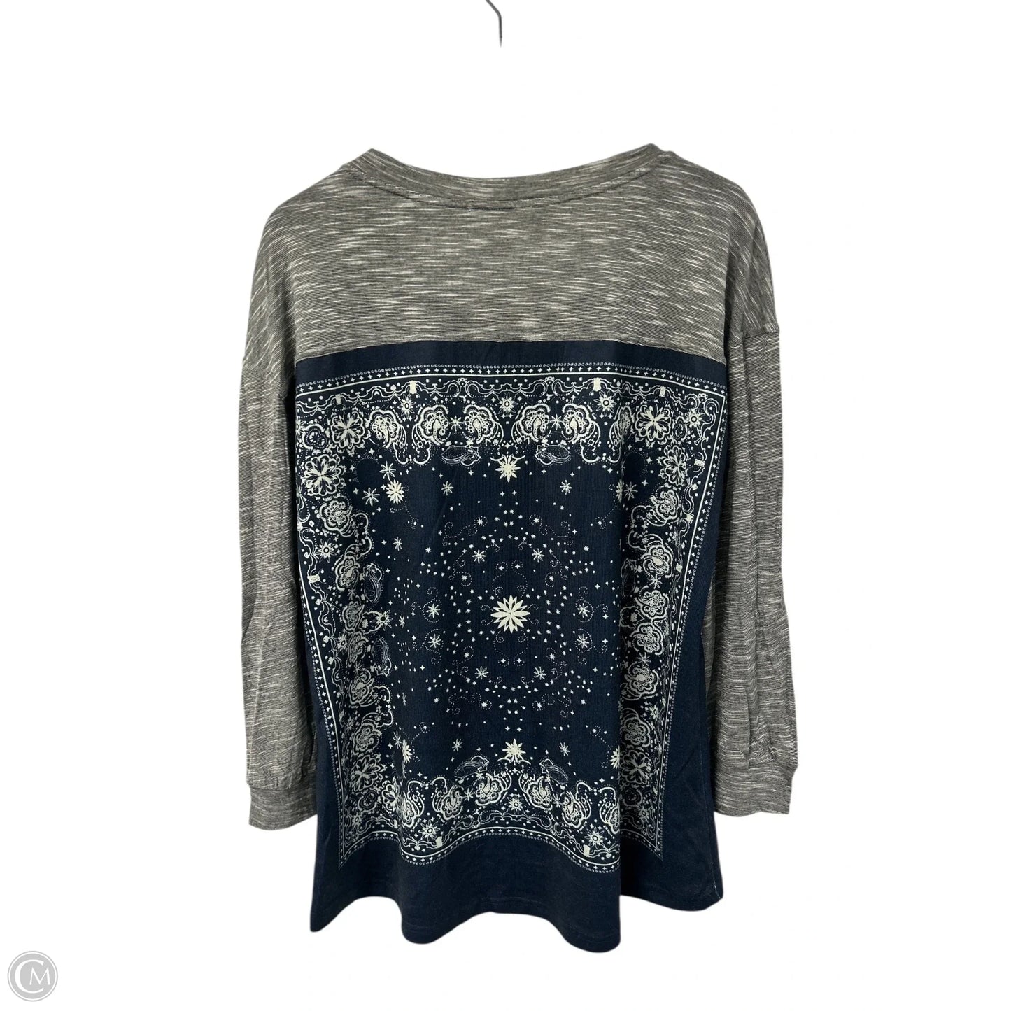 Top Long Sleeve Basic By Suzanne Betro In Navy, Size: Xl