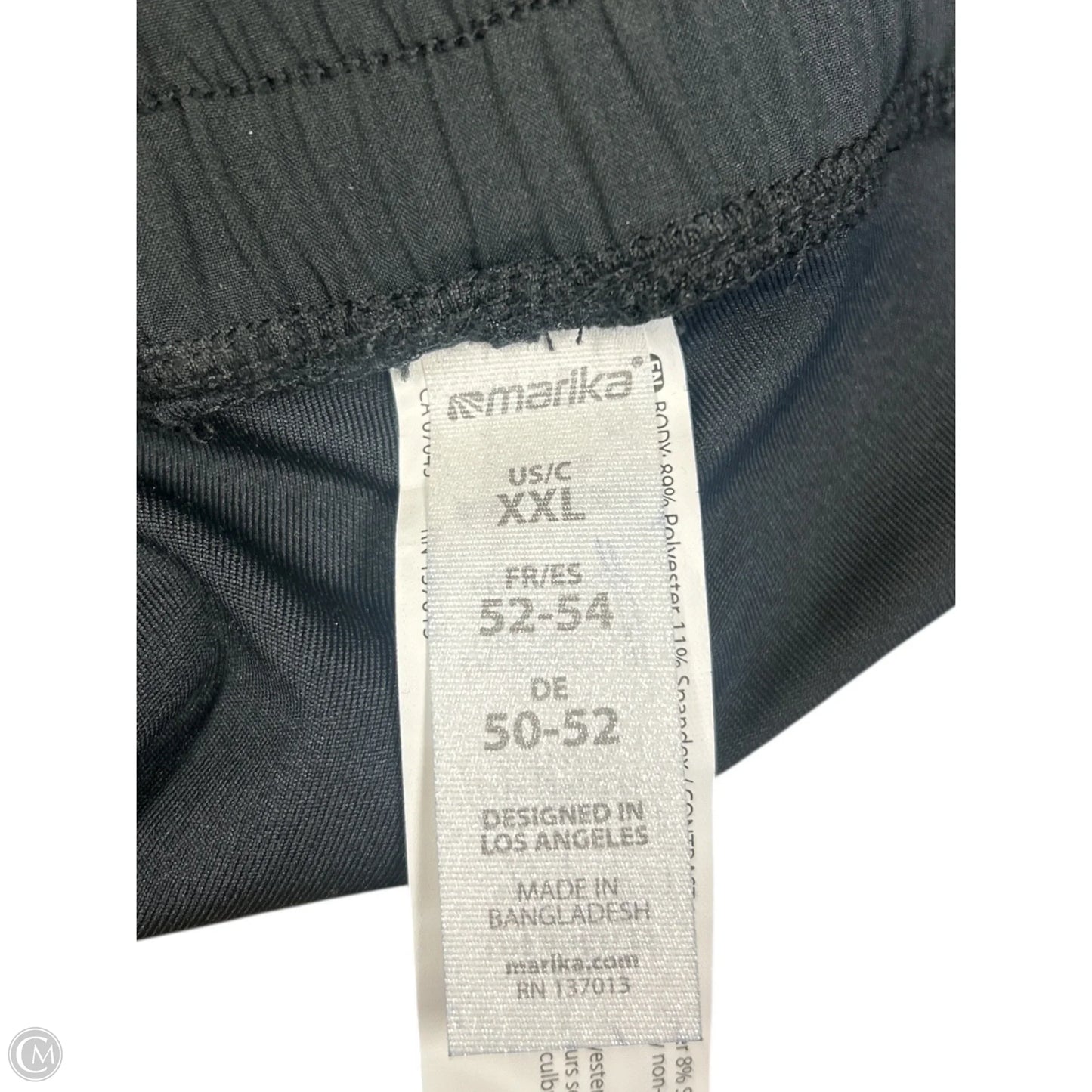 Athletic Shorts By Marika In Black, Size: Xxl