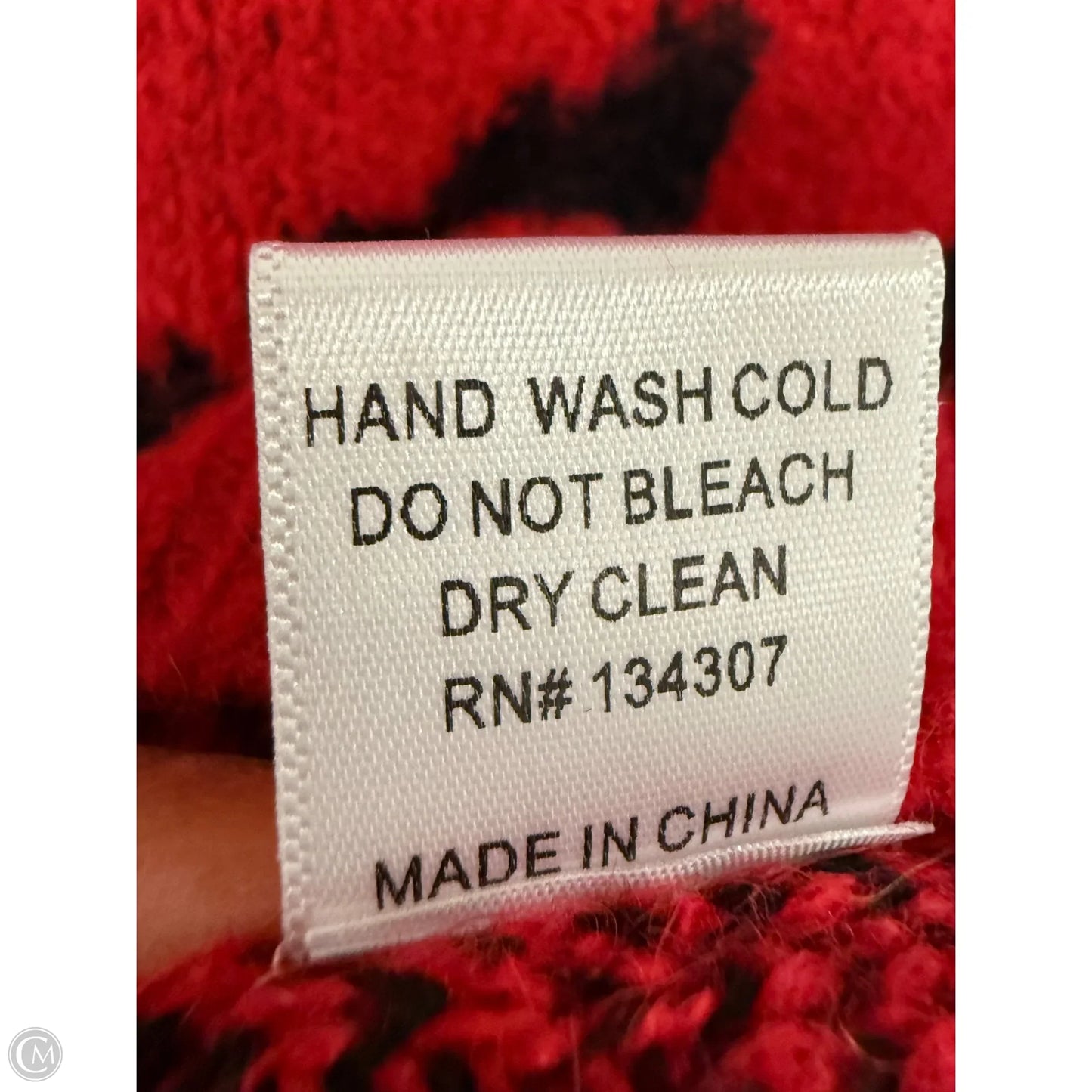 Sweater By Lumiere In Black & Red, Size: S