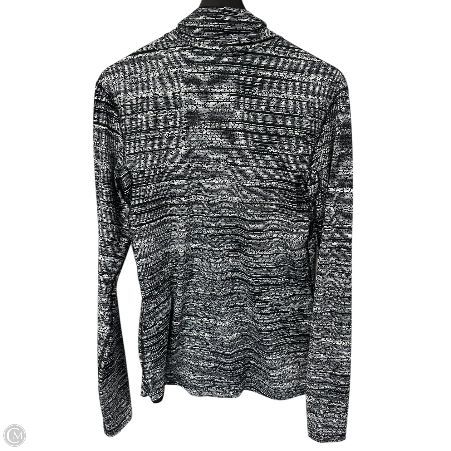 Athletic Top Long Sleeve Crewneck By Nike Apparel In Black & White, Size: Xl