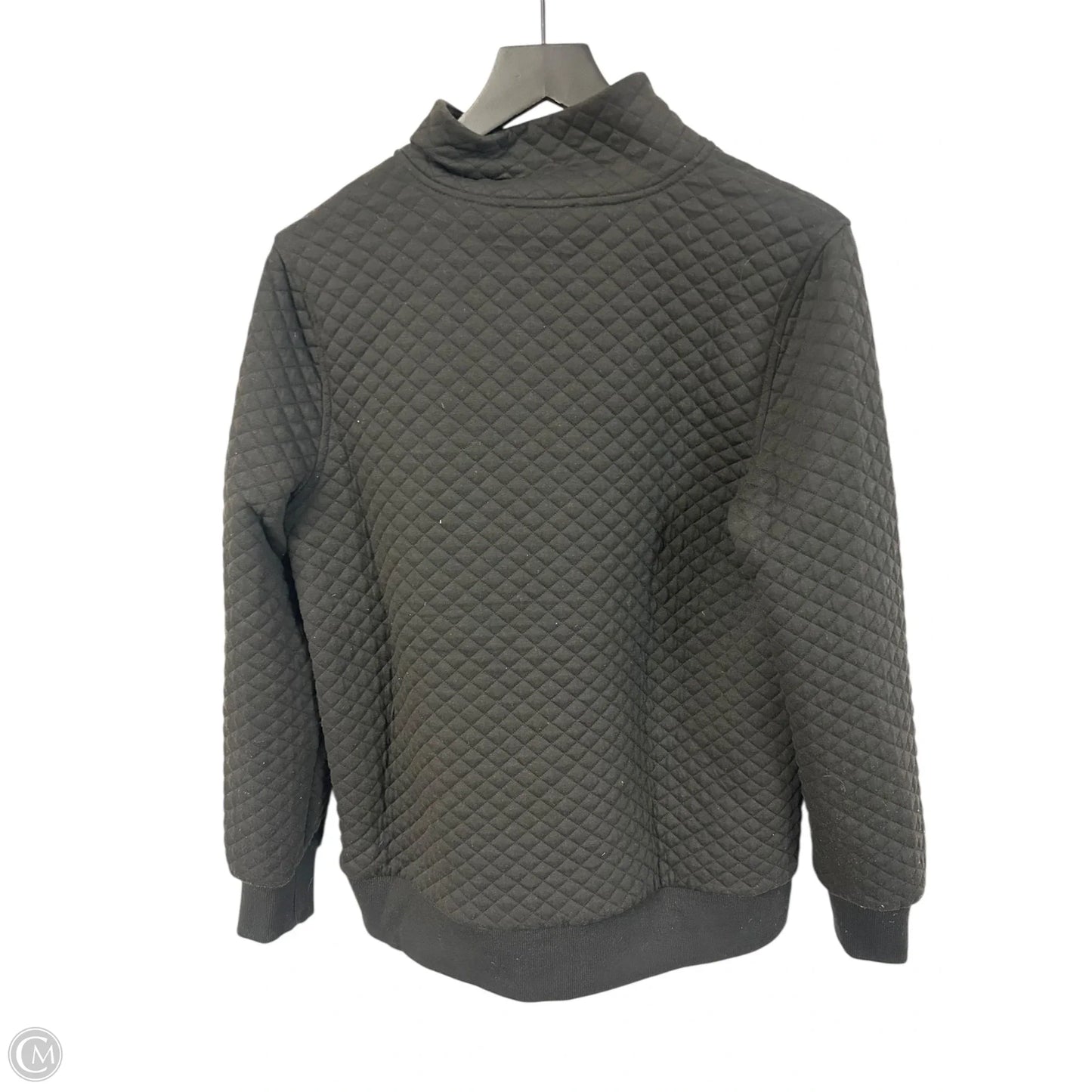 Sweatshirt Collar By Doe & Rae In Black & Grey, Size: S