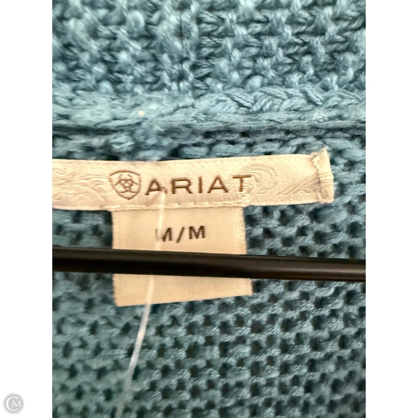 Sweater Cardigan By Ariat In Blue, Size: M