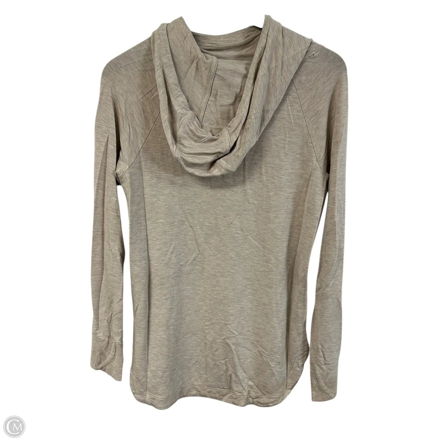 Athletic Sweatshirt Hoodie By Thread And Supply In Tan, Size: M