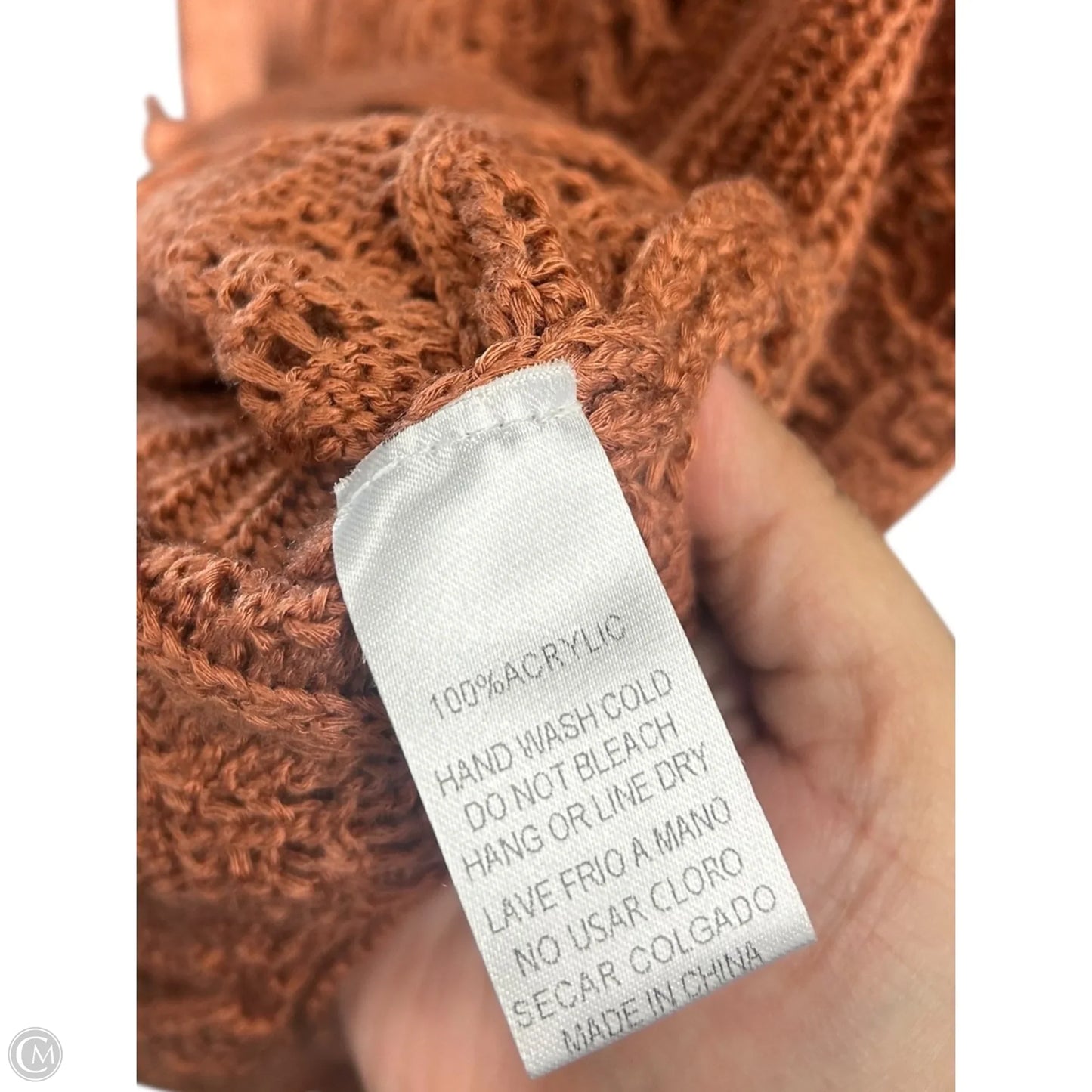 Sweater By Clothes Mentor In Orange, Size: S