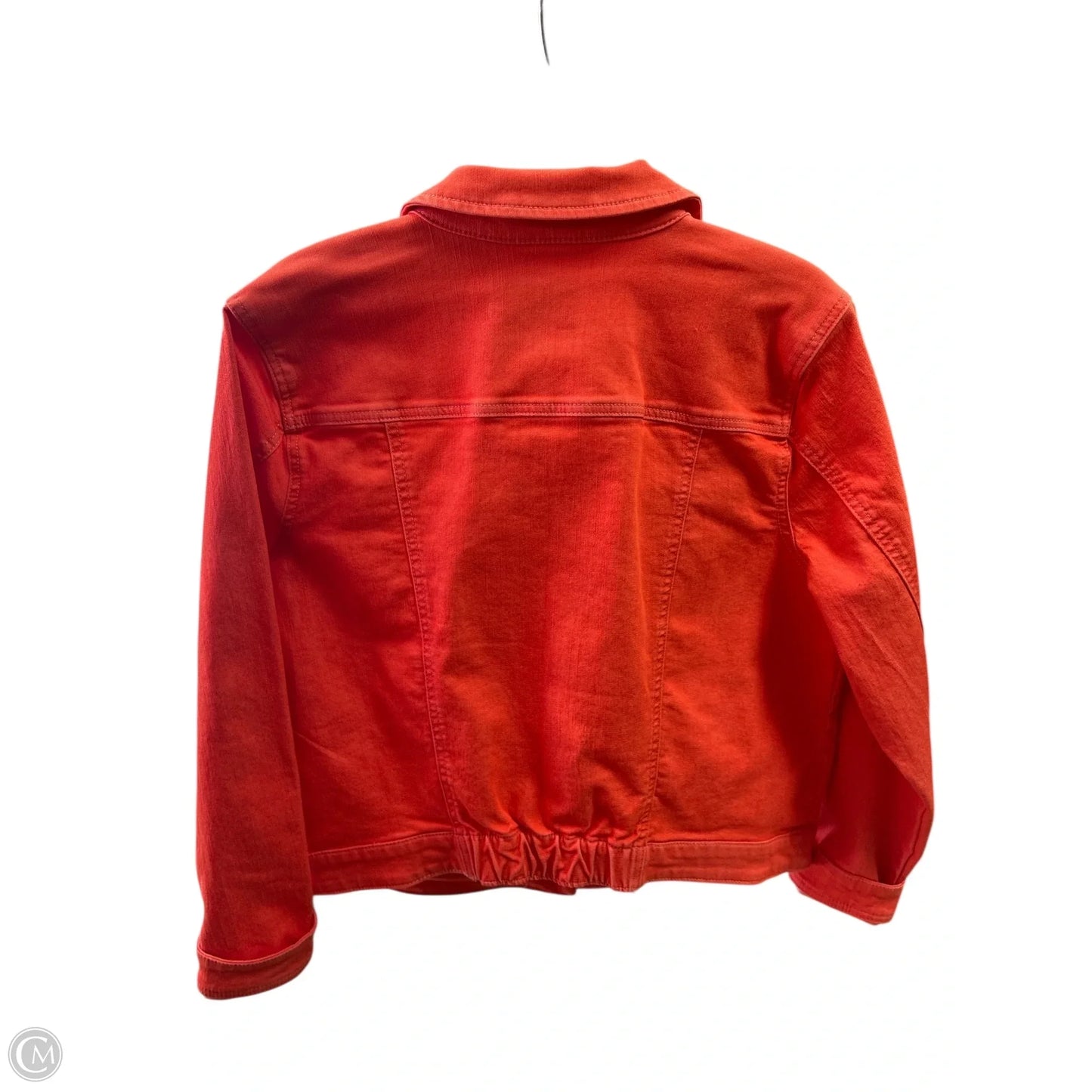 Jacket Denim By Any Body In Orange Denim, Size: L