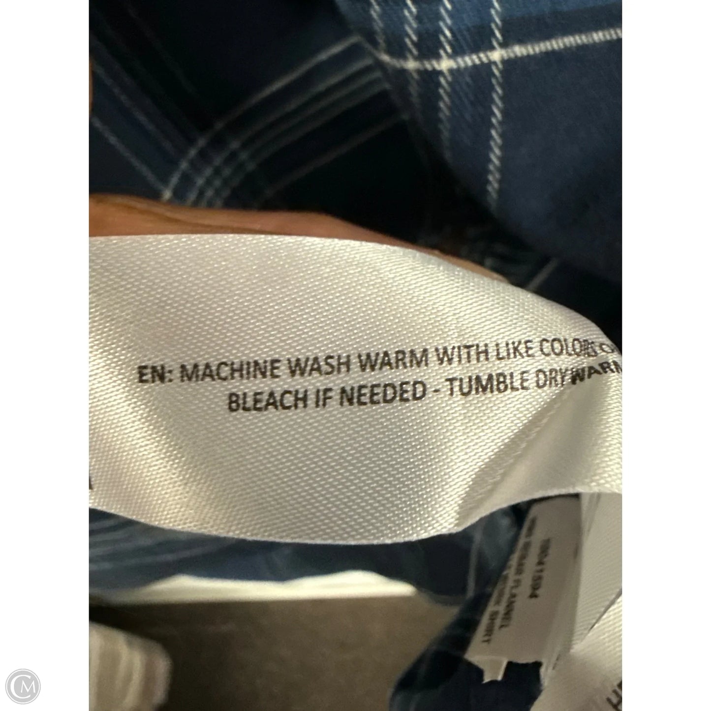 Blouse Long Sleeve By Ariat In Blue & White, Size: 2x