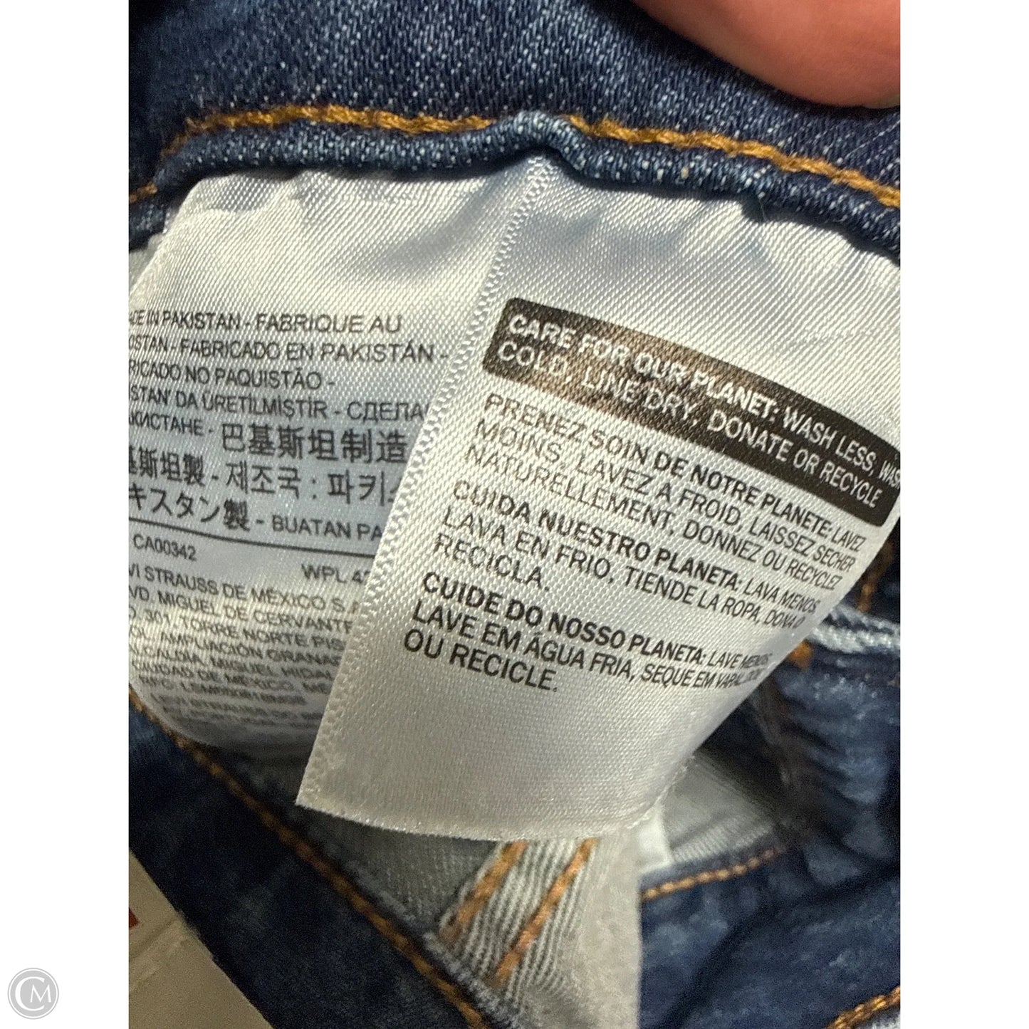 Jeans Straight By Levis In Blue Denim, Size: 6