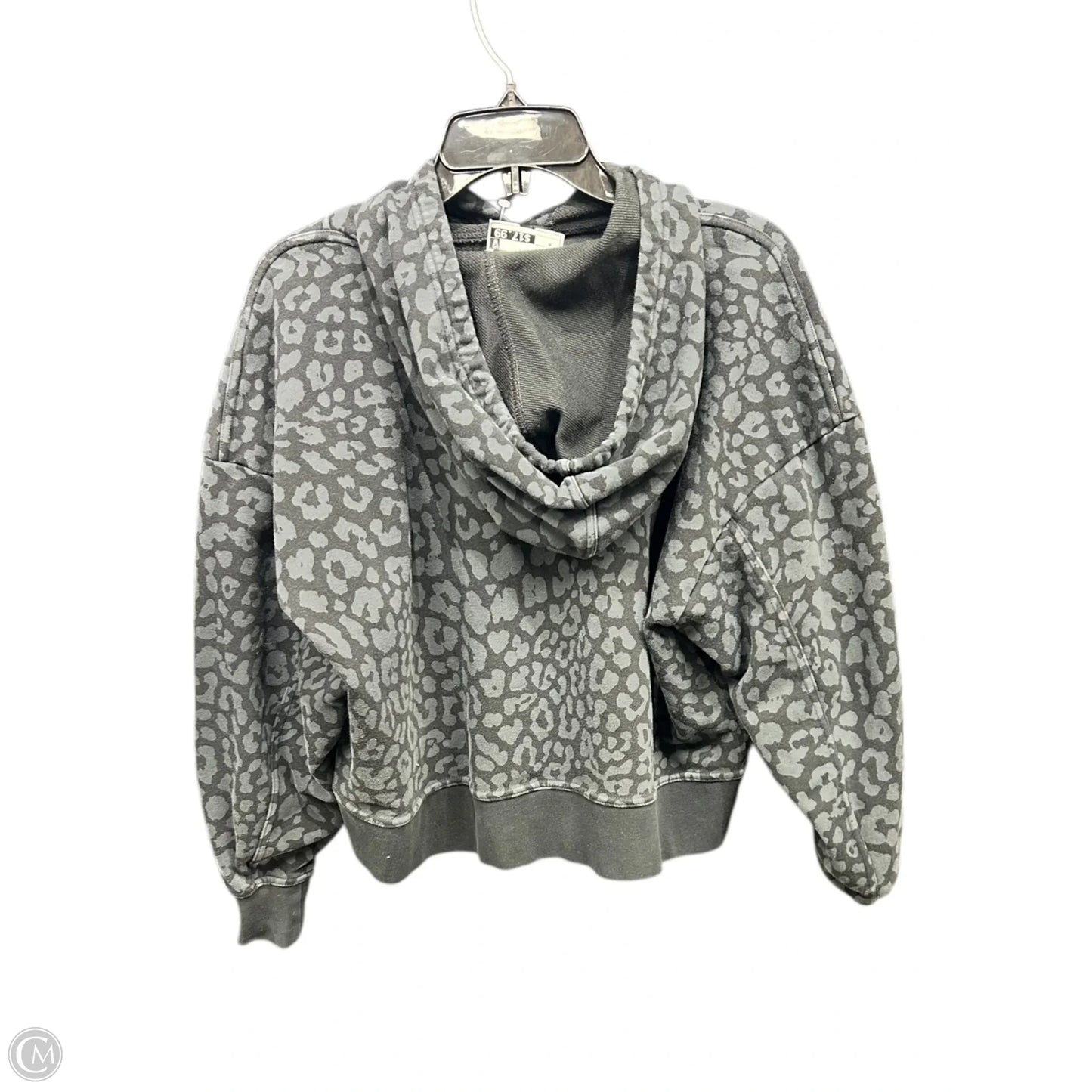 Sweatshirt Hoodie By Nike Apparel In Black & Grey, Size: M