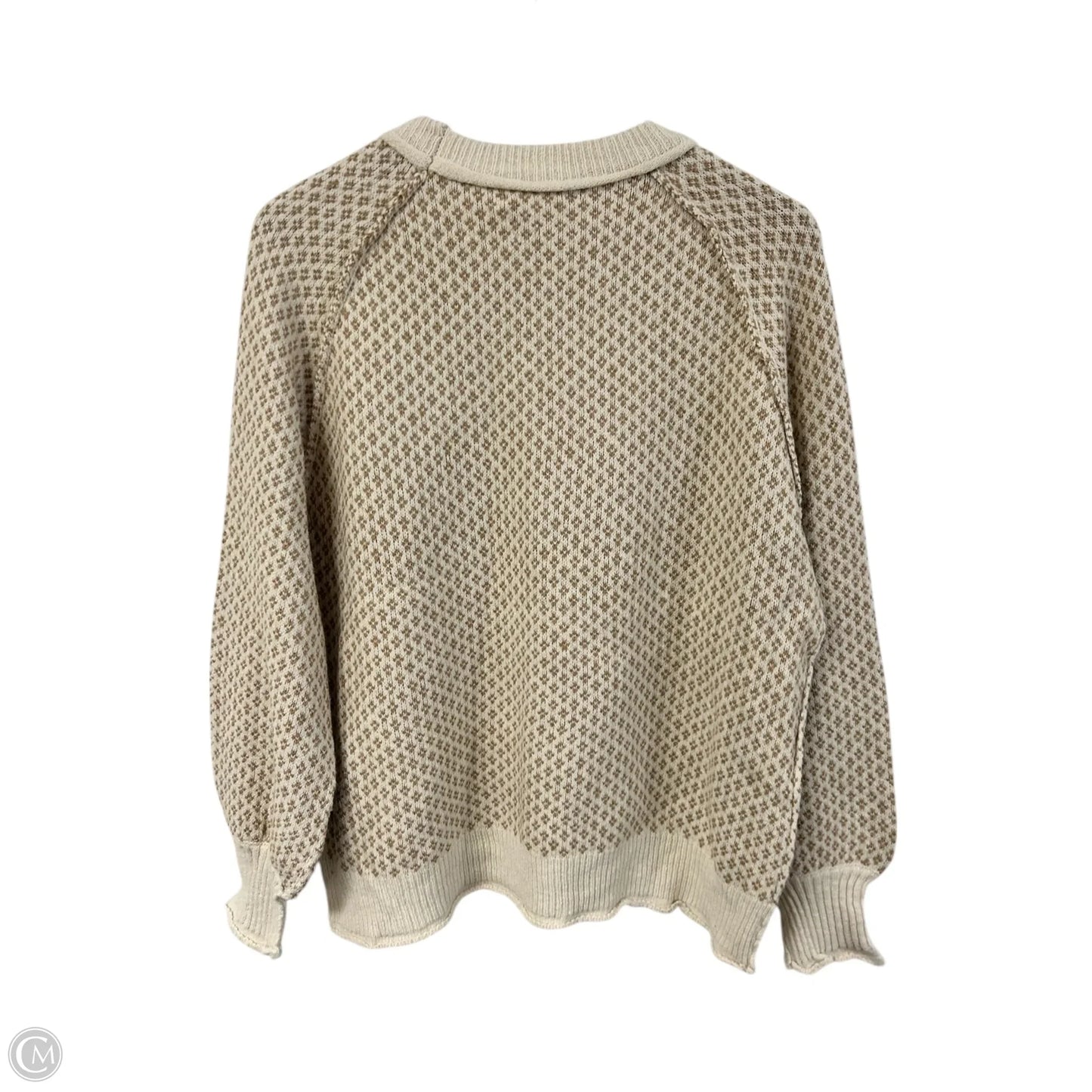 Sweater By Staccato In Cream & Tan, Size: L