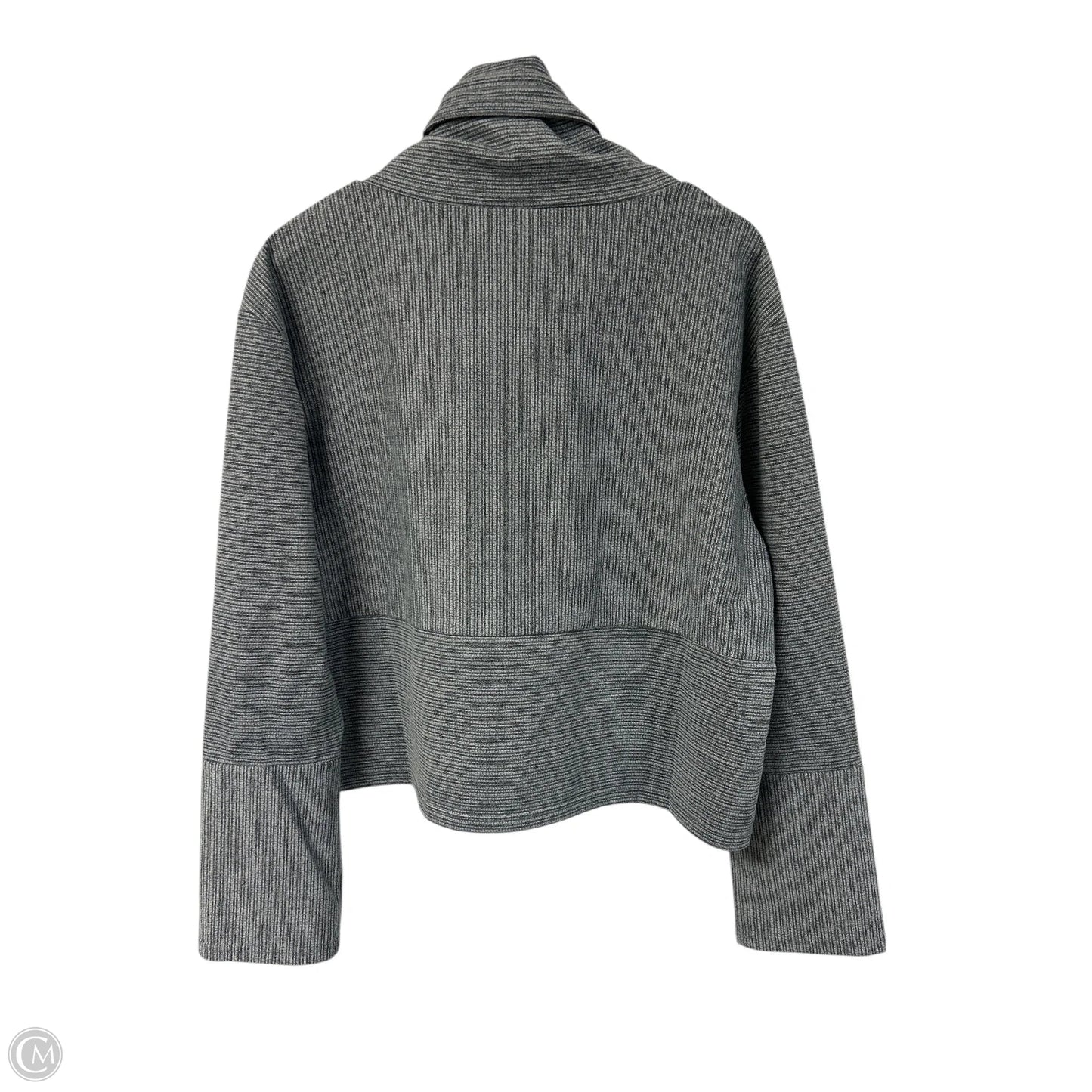 Sweatshirt Crewneck By Senita In Grey & White, Size: M