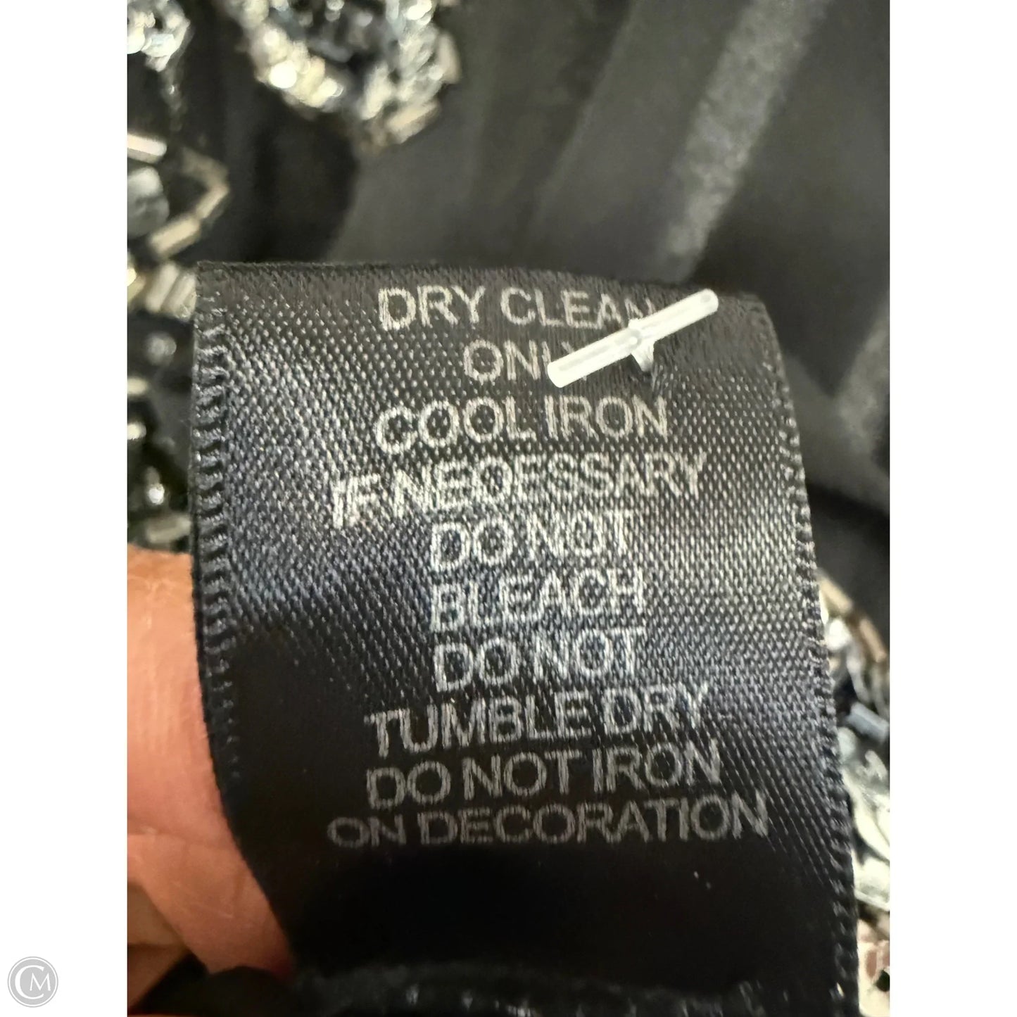 Top Long Sleeve By Clothes Mentor In Black & Silver, Size: L