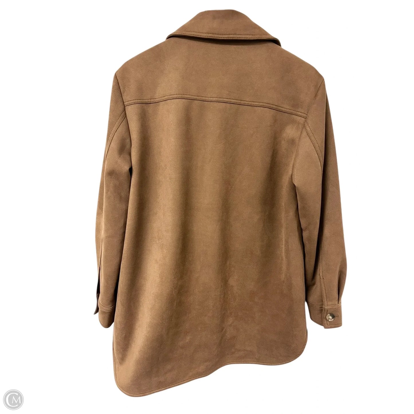 Jacket Shirt By Loft In Brown, Size: M