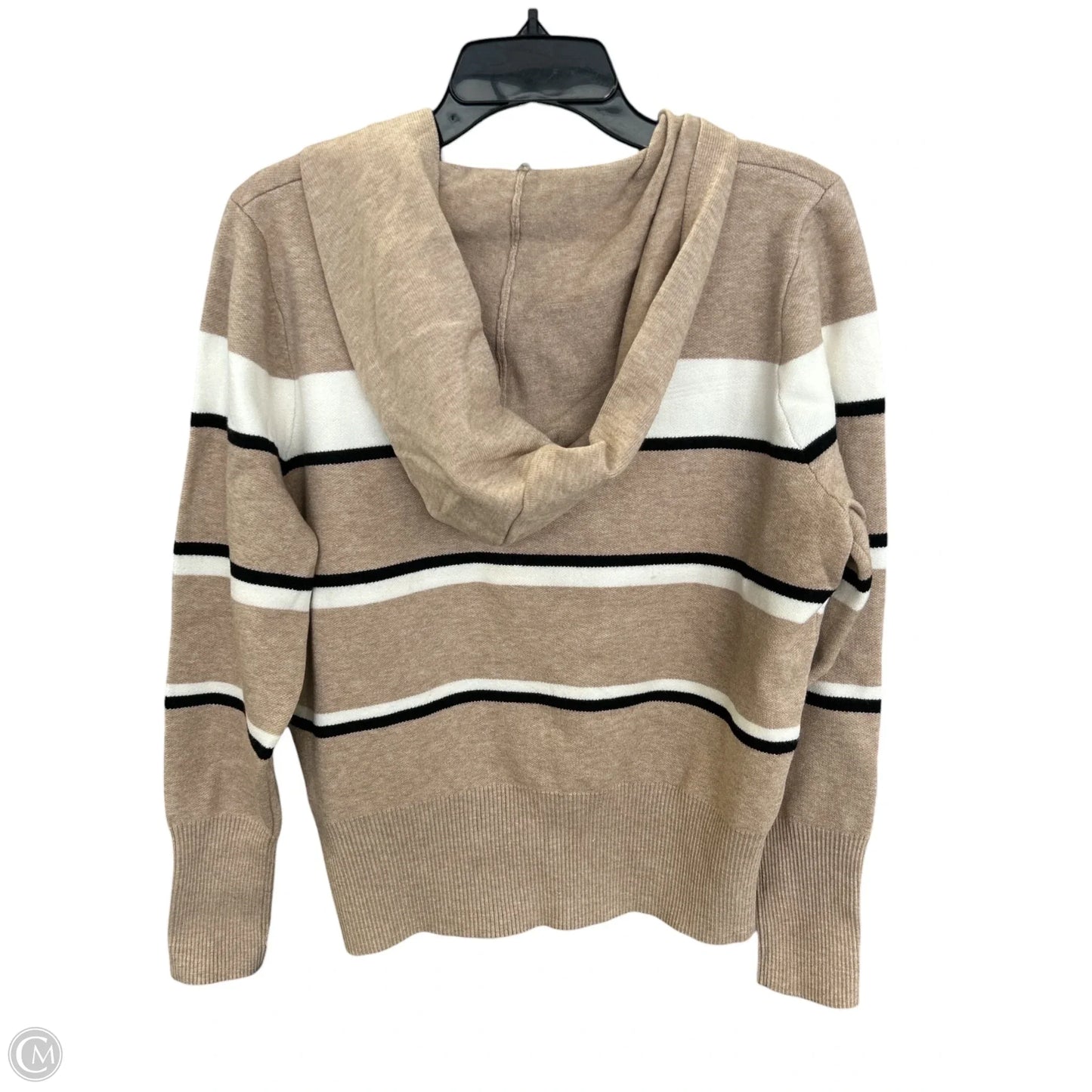 Sweater Cardigan By Marc New York In Cream & Tan, Size: L
