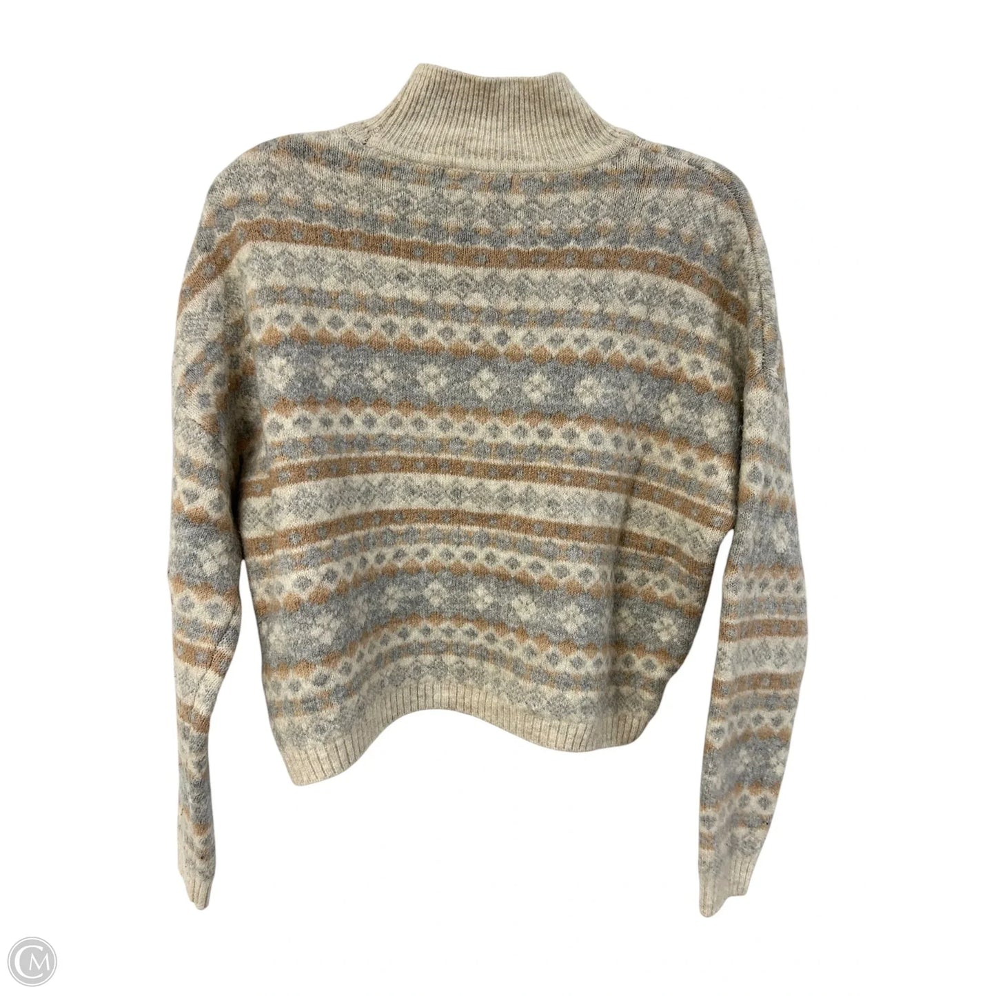 Sweater By Clothes Mentor In Brown & Grey, Size: S