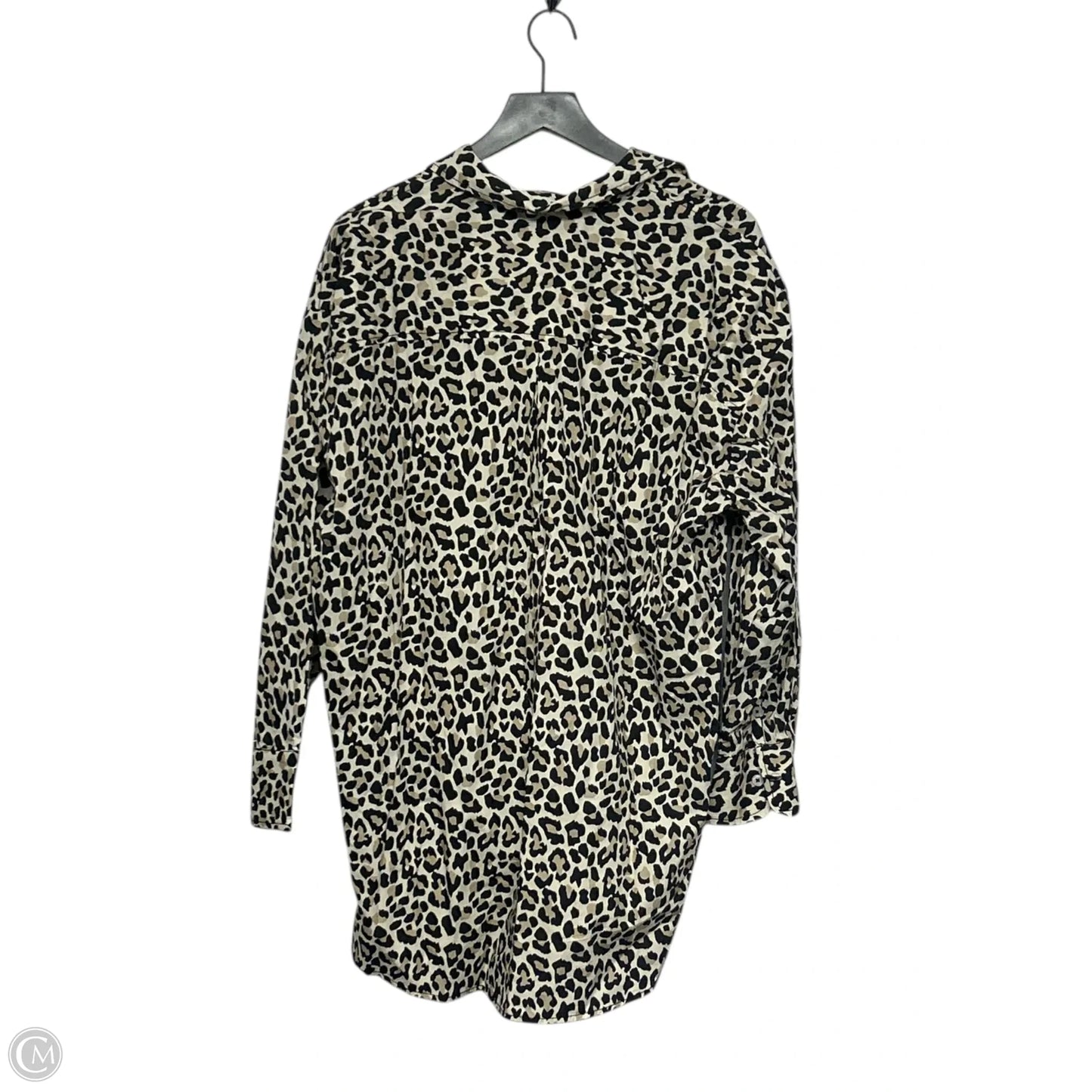Blouse Long Sleeve By Maeve In Leopard Print, Size: L