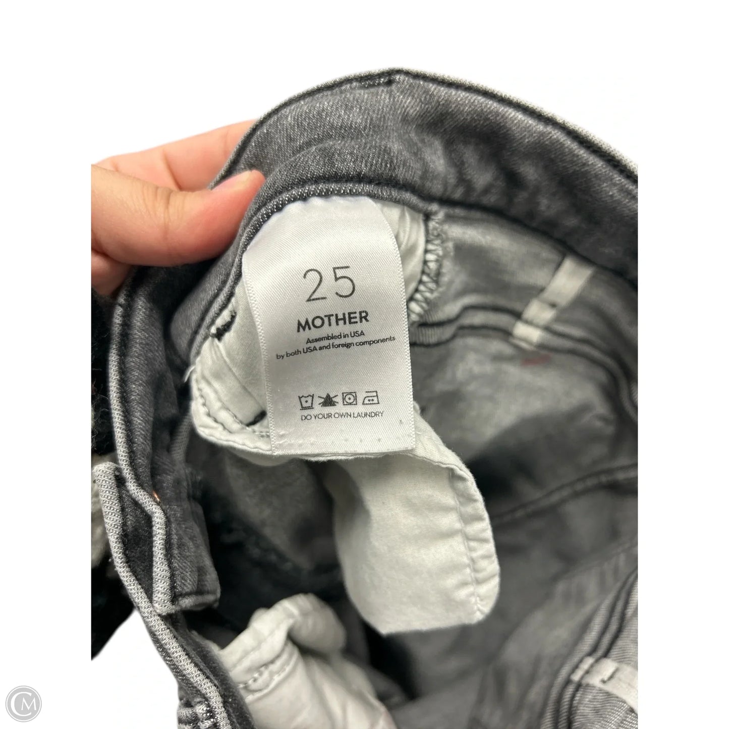 Jeans Straight By Mother In Grey Denim, Size: 2