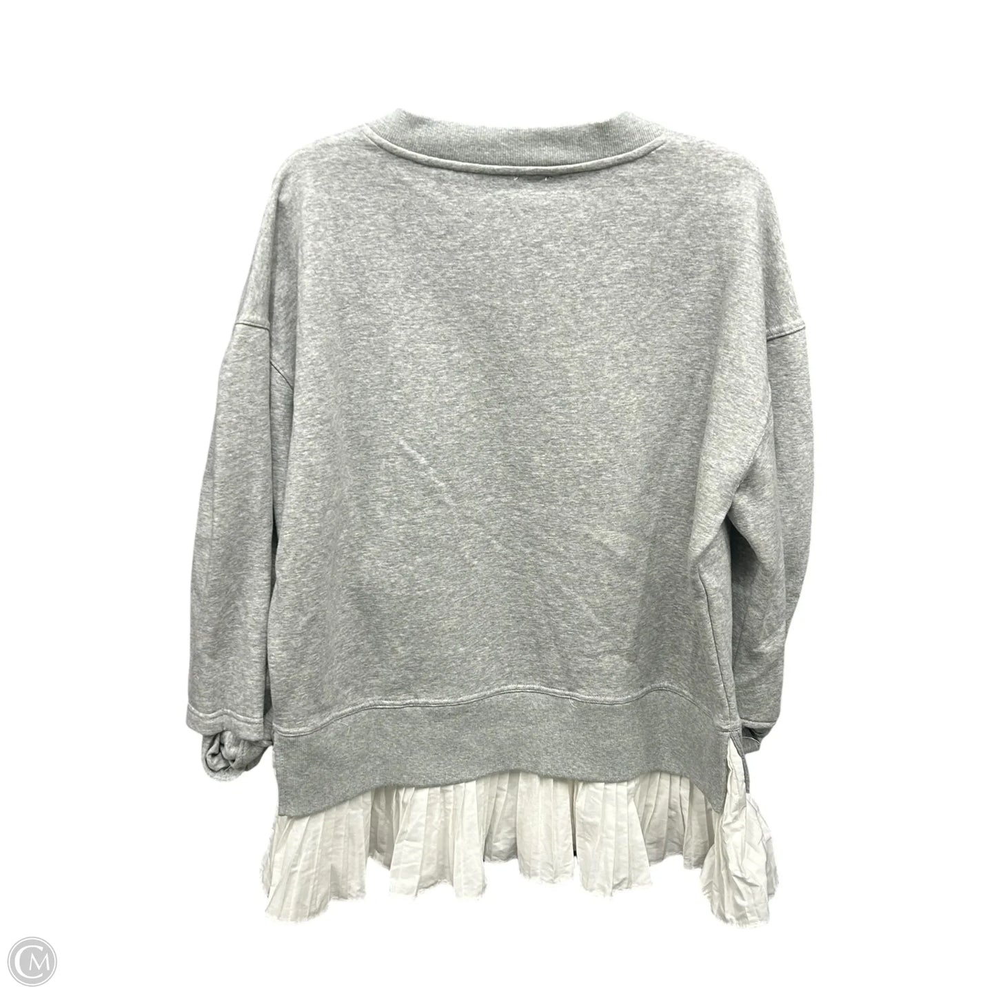 Sweatshirt Crewneck By Maeve In Grey, Size: S