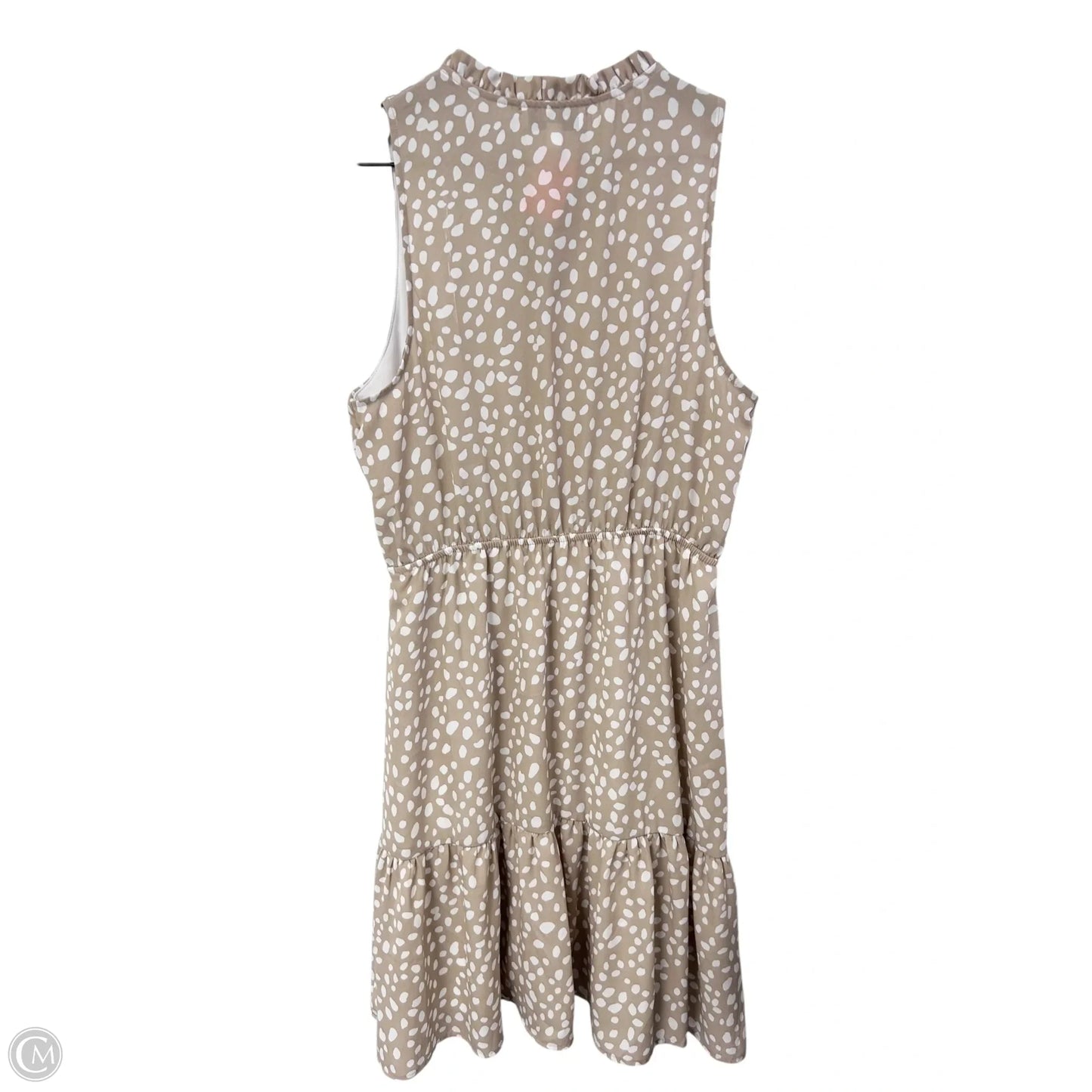 Dress Casual Short By Gilli In Tan & White, Size: M
