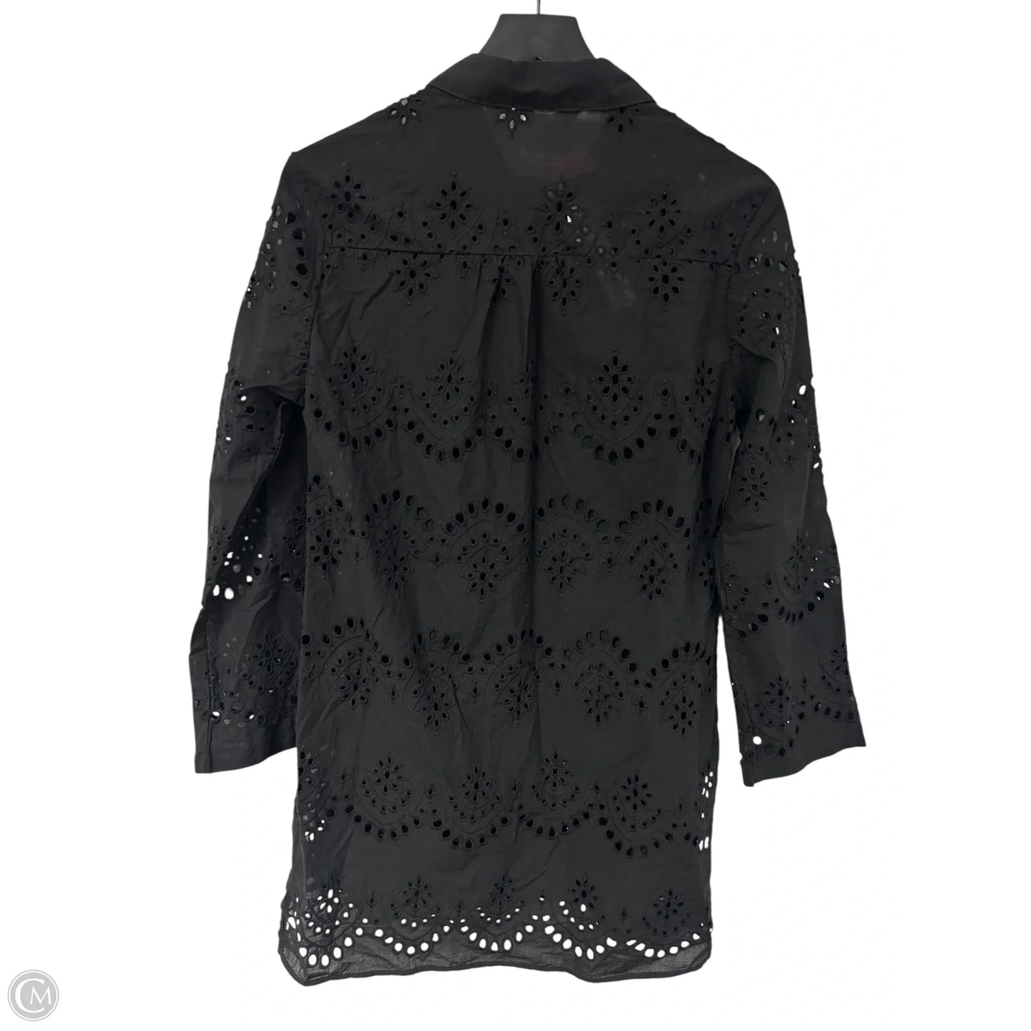 Blouse Long Sleeve By Adiva In Black, Size: M