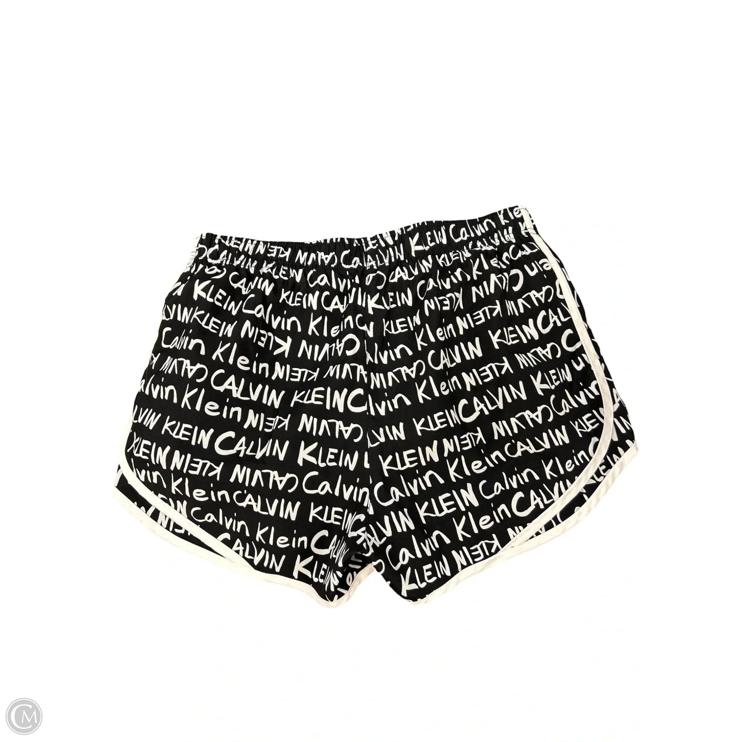 Athletic Shorts By Calvin Klein Performance In Black & White, Size: M