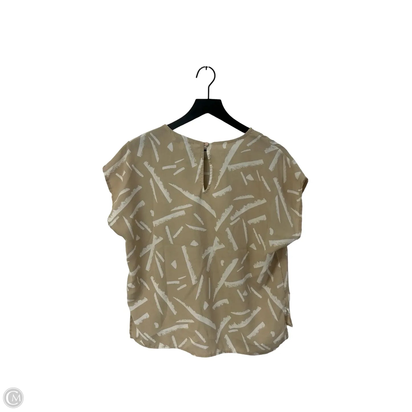Top Short Sleeve By Gilli In Cream & White, Size: M
