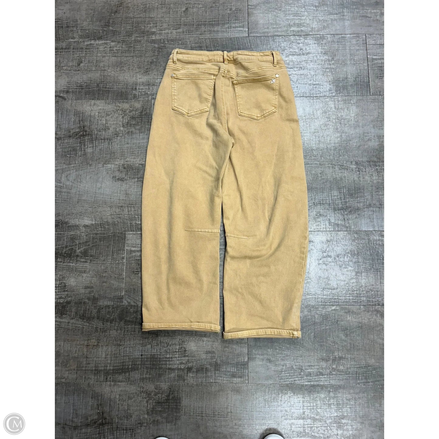 Jeans Wide Leg By Cmc In Tan Denim, Size: 10