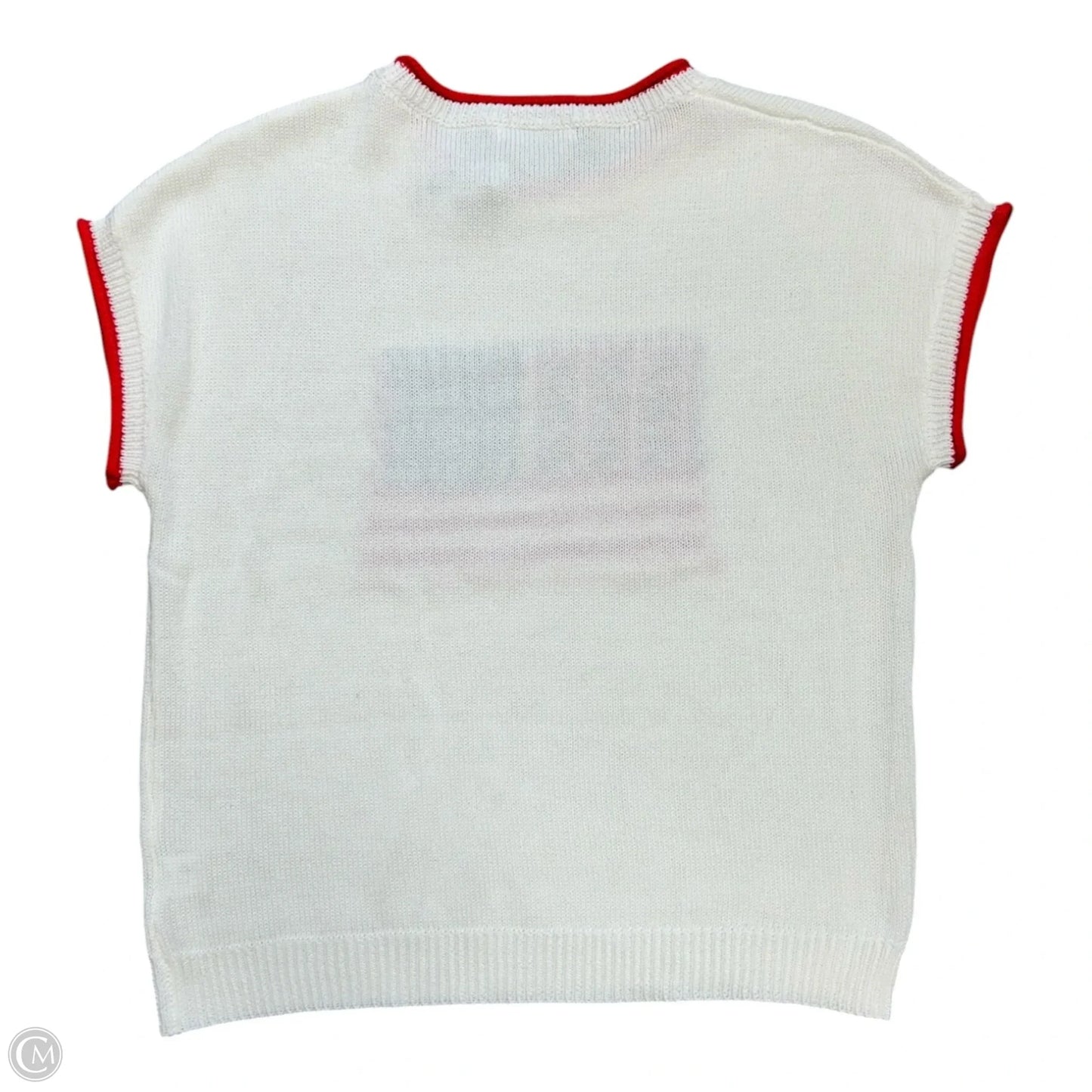 Sweater Short Sleeve By Staccato In Blue Red & White, Size: M