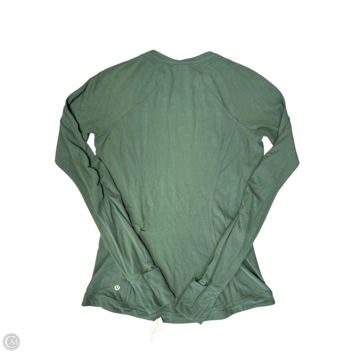 Athletic Top Long Sleeve Crewneck By Lululemon In Green, Size: 8