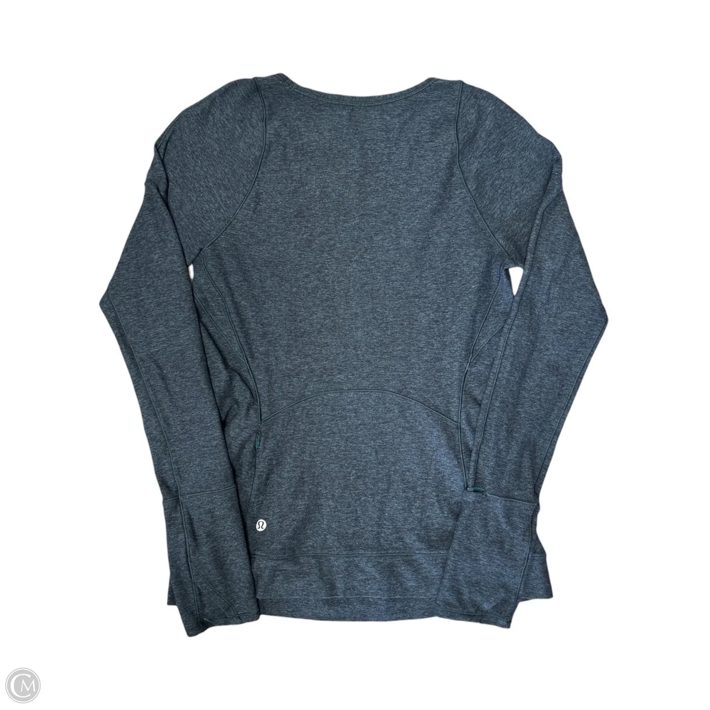 Athletic Top Long Sleeve Crewneck By Lululemon In Teal, Size: 8