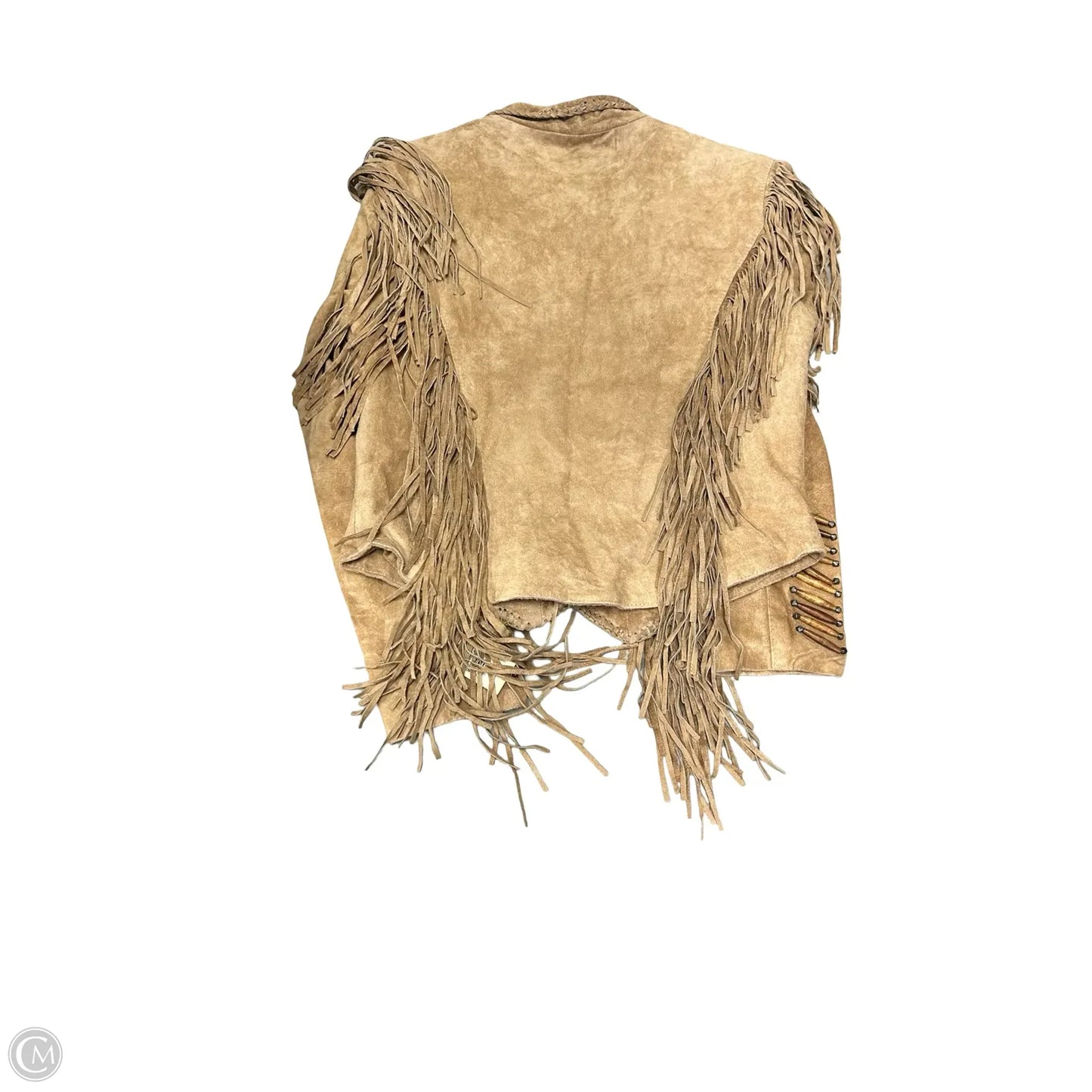 Jacket Leather By Cmb In Brown, Size: M