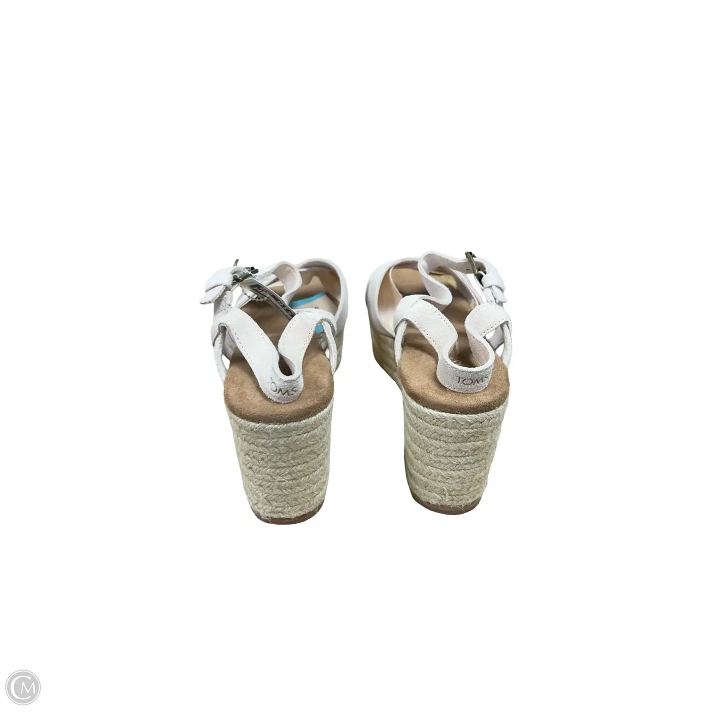 Sandals Heels Wedge By Toms In Cream, Size: 9.5