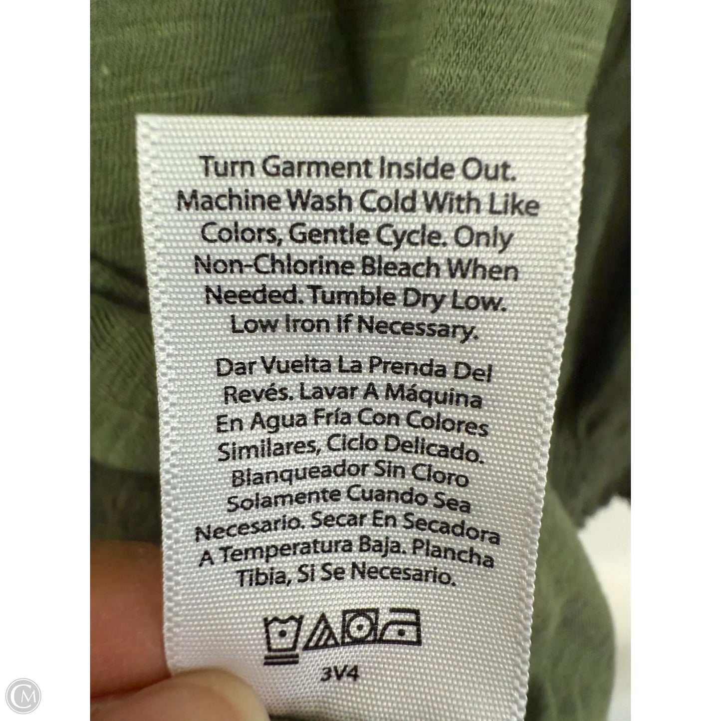 Top Long Sleeve Basic By Time And Tru In Green, Size: S