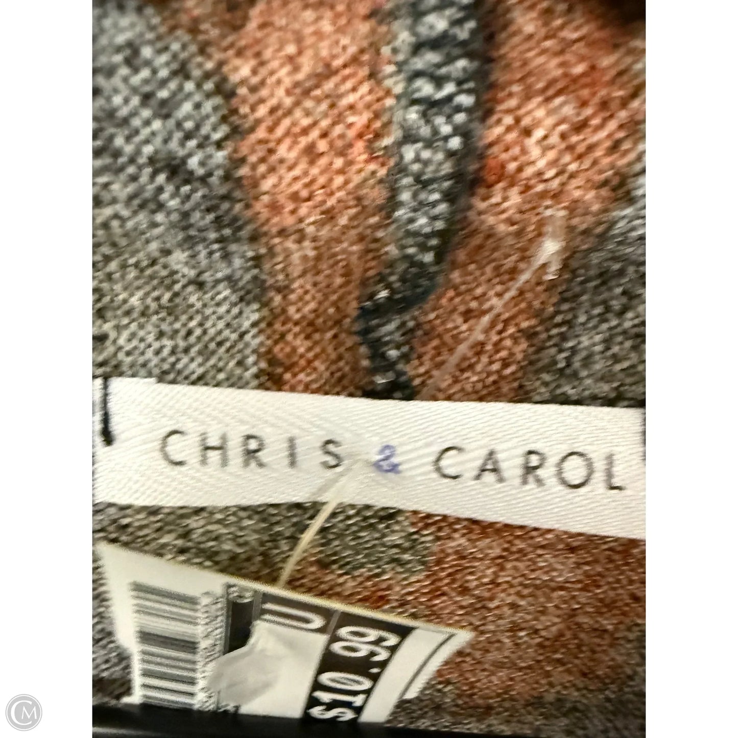 Cardigan By Chris And Carol In Brown & Orange, Size: L