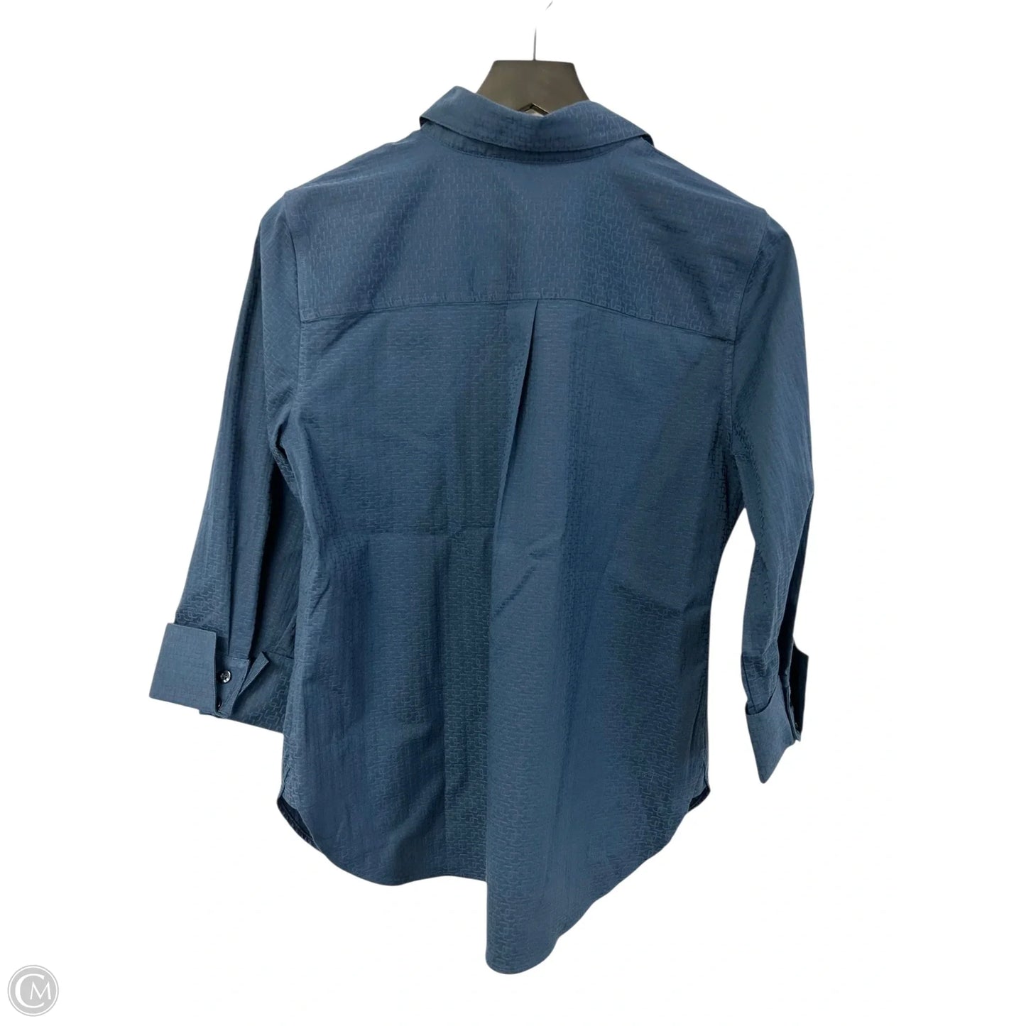 Blouse 3/4 Sleeve By Chicos In Blue, Size: 4