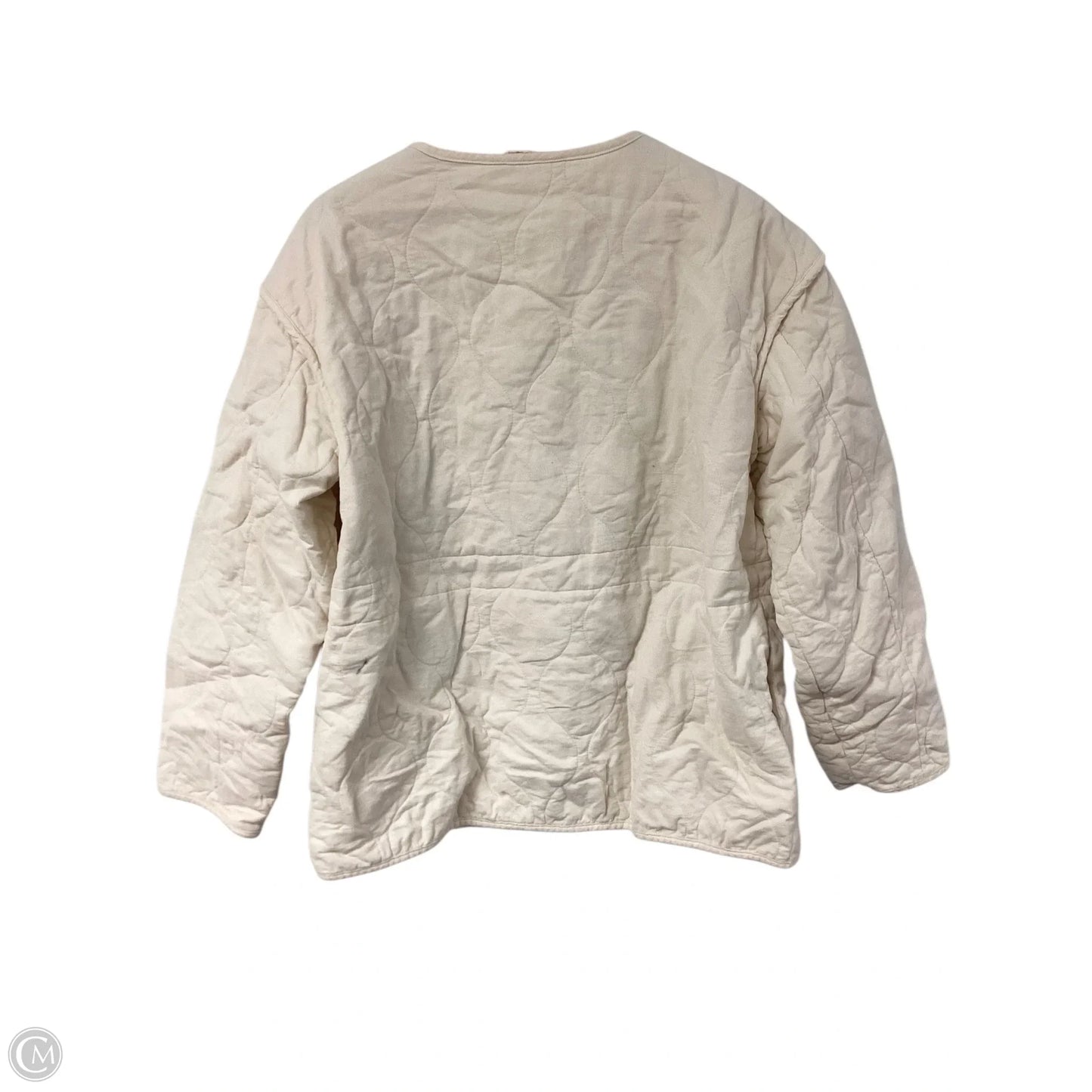 Jacket Puffer & Quilted By Universal Thread In Cream, Size: L