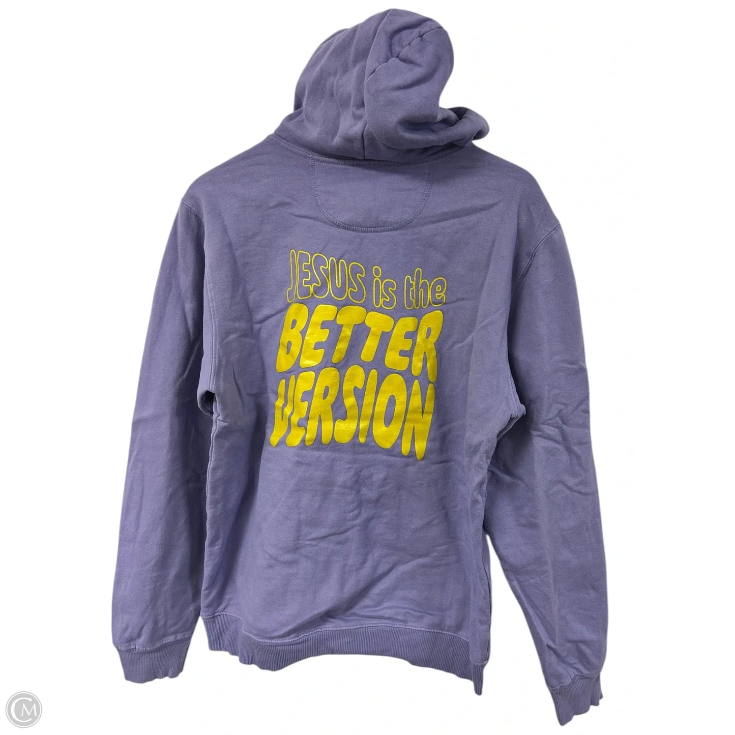 Sweatshirt Hoodie By Port & Company In Purple, Size: M