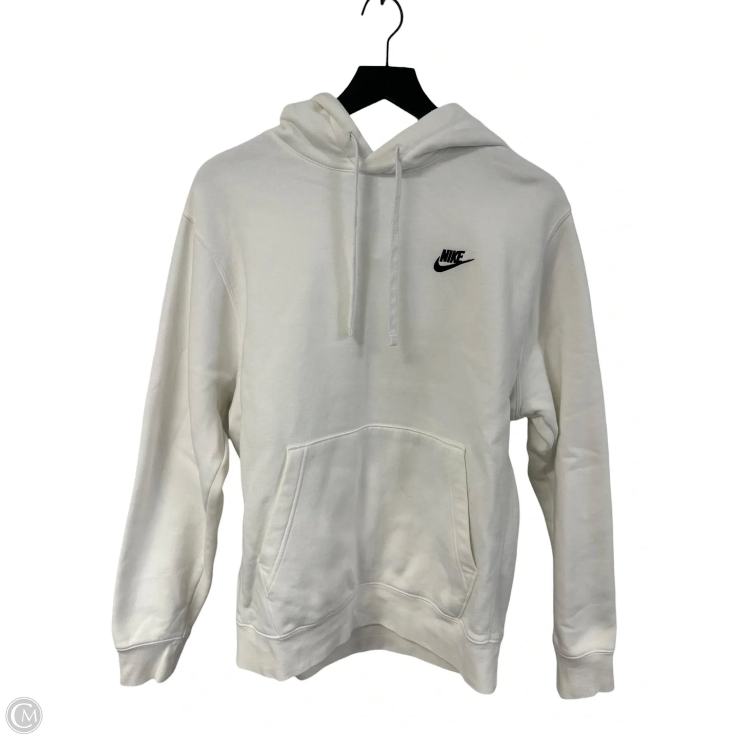 Athletic Sweatshirt Hoodie By Nike Apparel In White, Size: M