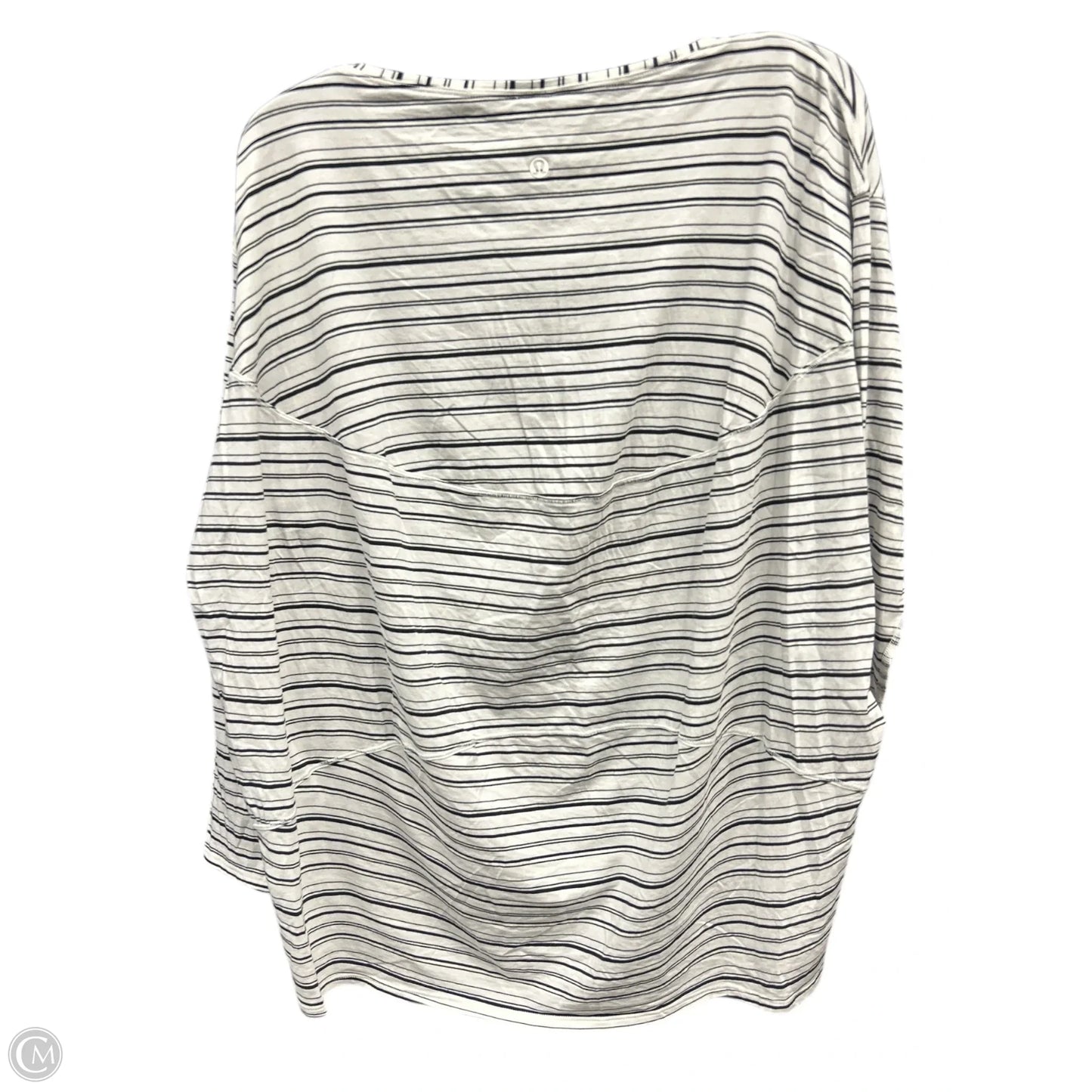 Athletic Top Long Sleeve Crewneck By Lululemon In Striped Pattern, Size: Large
