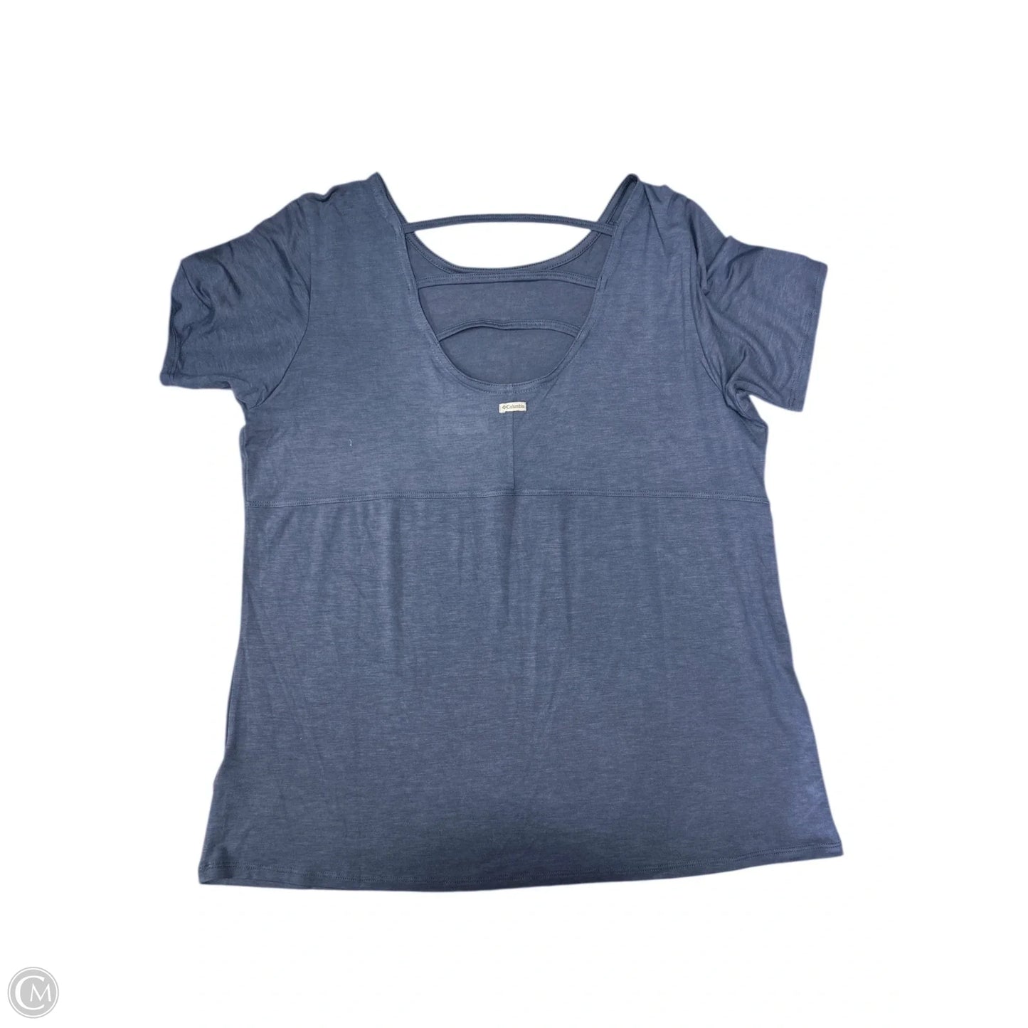 Athletic Top Short Sleeve By Columbia In Blue, Size: L