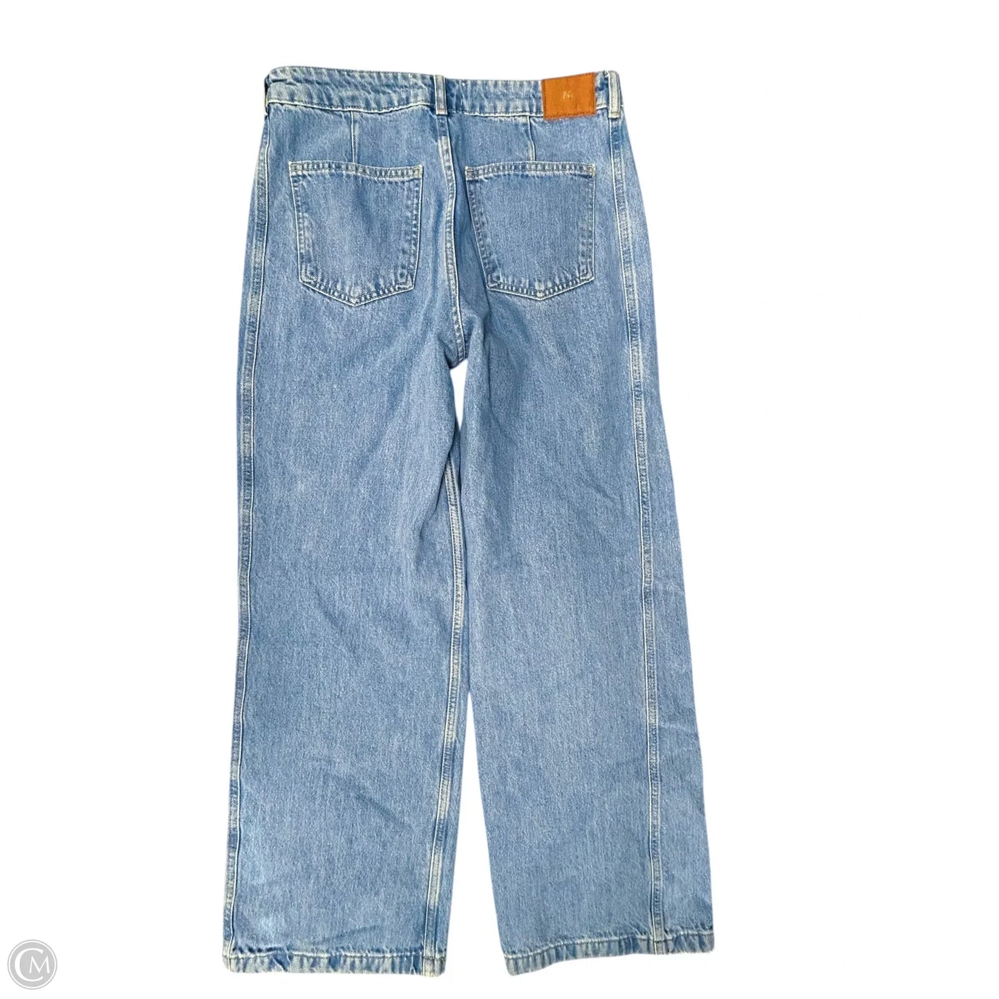 Jeans Wide Leg By Zara In Blue Denim, Size: 6